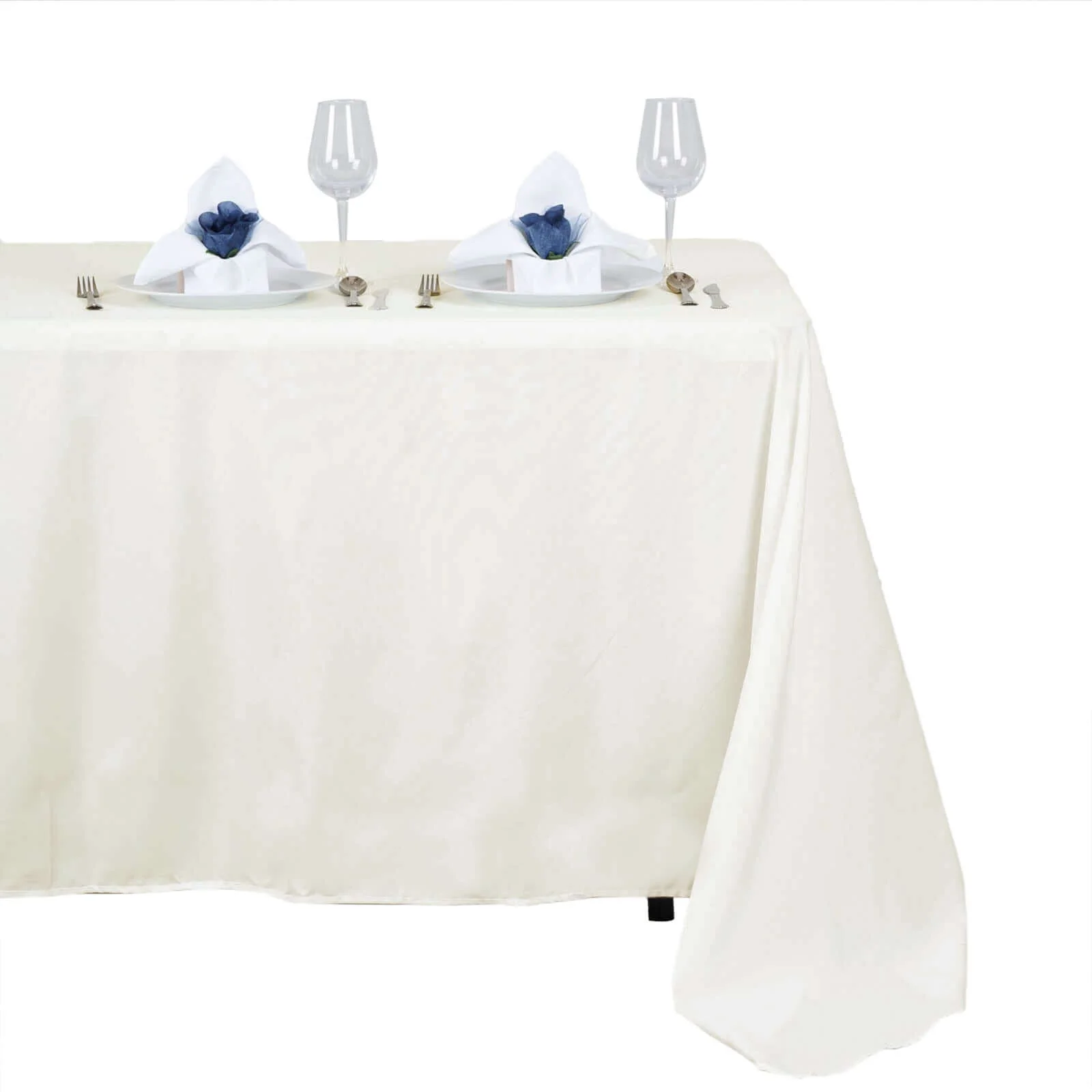 Polyester Rectangle Tablecloth 50"x120" Ivory - Durable and Easy-to-Clean Table Cover - Image 8