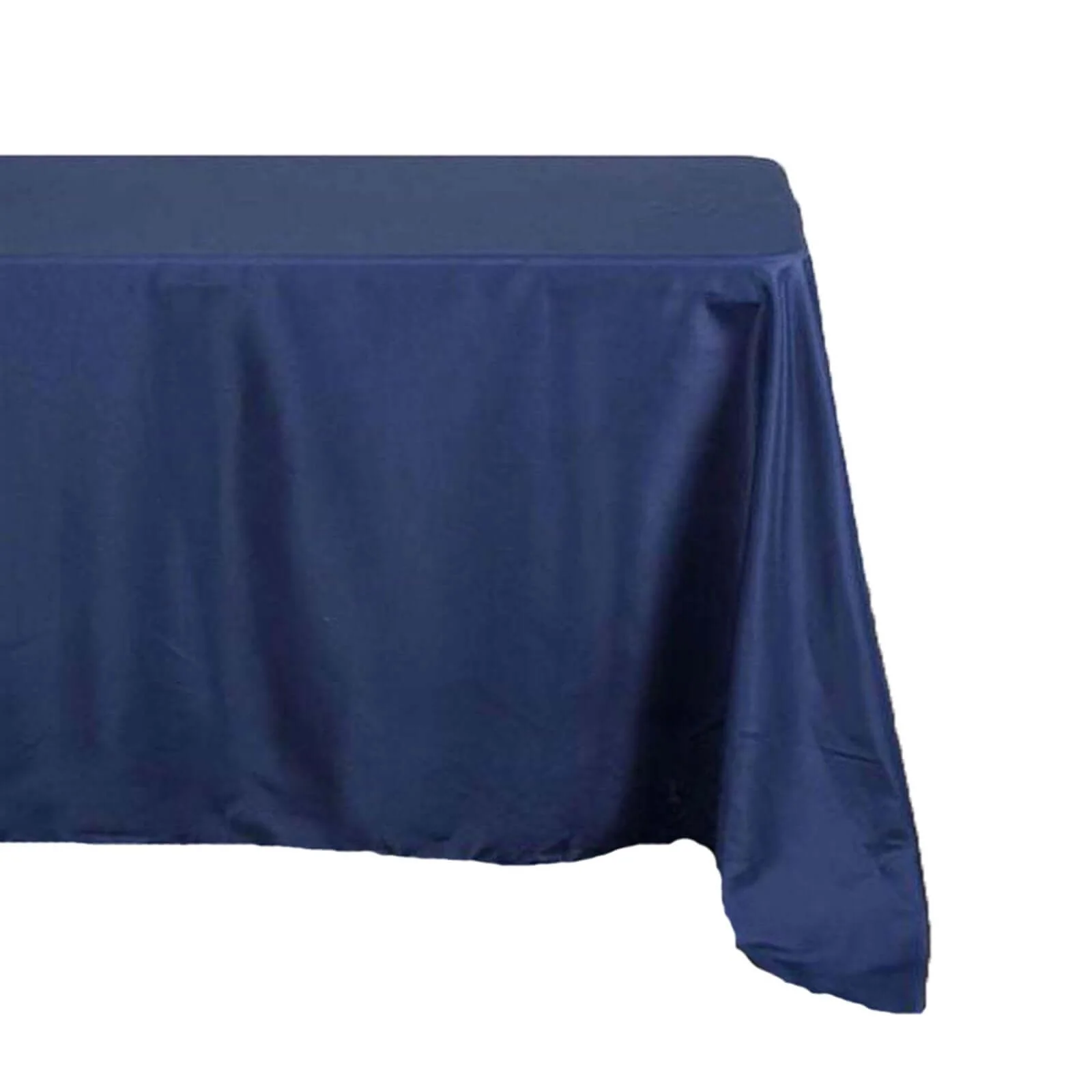 Polyester Rectangle Tablecloth 54"x96" Navy Blue - Linen Texture Table Cover - Image 6