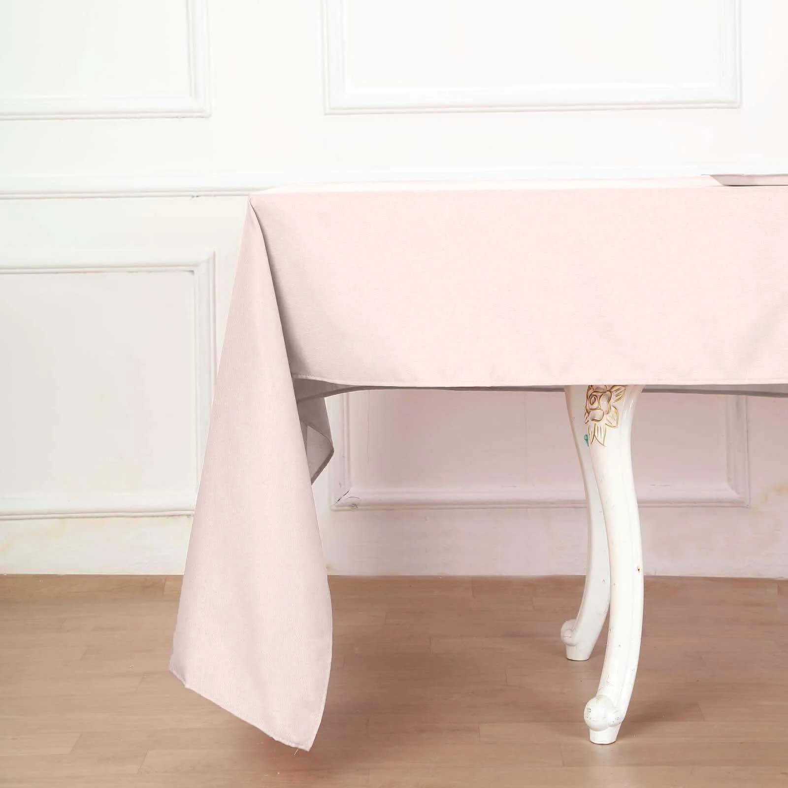 Polyester Rectangle Tablecloth 60"x102" Blush - Wrinkle-Resistant Finish - Image 7