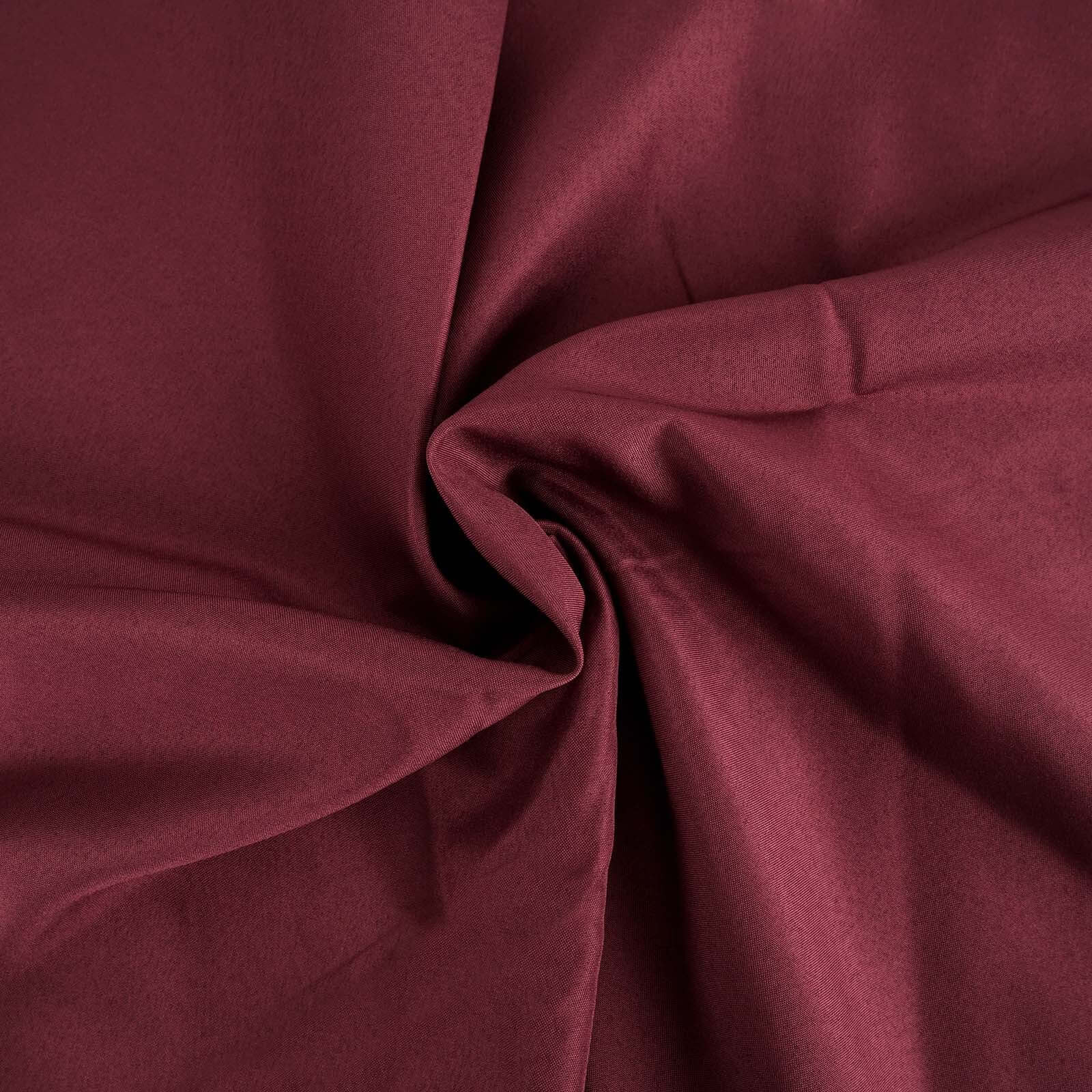 Polyester Rectangle Tablecloth 60"x102" Burgundy - Wrinkle-Resistant Finish - Image 3