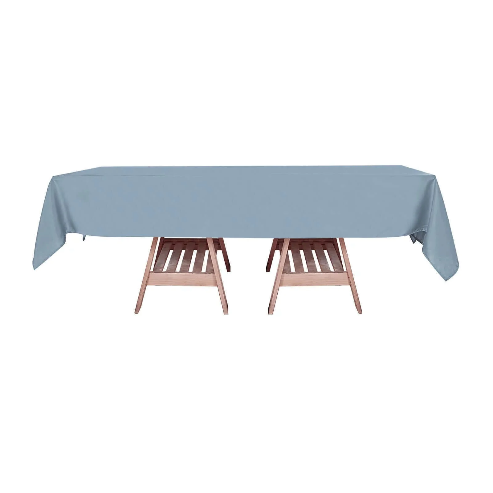 Polyester Rectangle Tablecloth 60"x102" Dusty Blue - Wrinkle-Resistant Finish - Image 5
