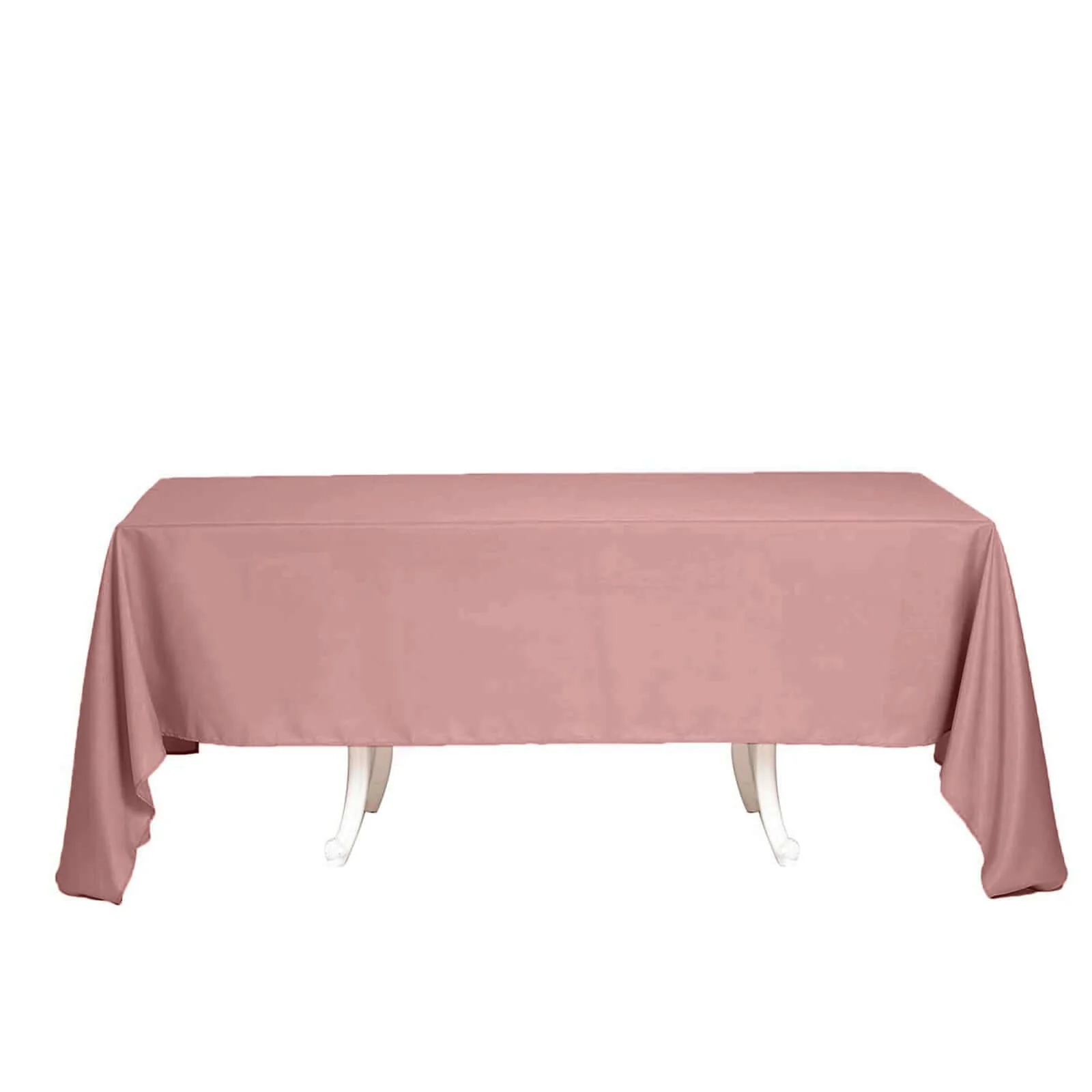 Polyester Rectangle Tablecloth 60"x102" Dusty Rose - Wrinkle-Resistant Finish - Image 6
