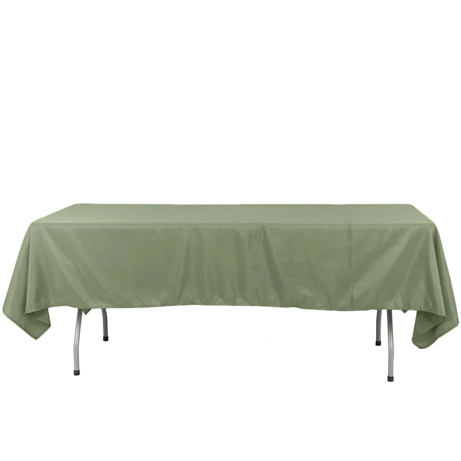 Polyester Rectangle Tablecloth 60"x102" Dusty Sage Green - Wrinkle-Resistant Finish - Image 6