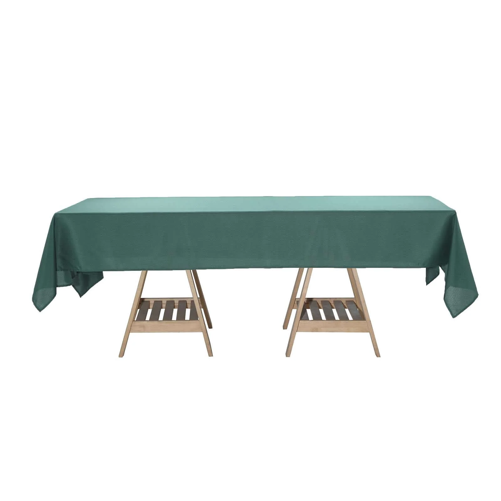 Polyester Rectangle Tablecloth 60"x102" Hunter Emerald Green - Wrinkle-Resistant Finish - Image 6