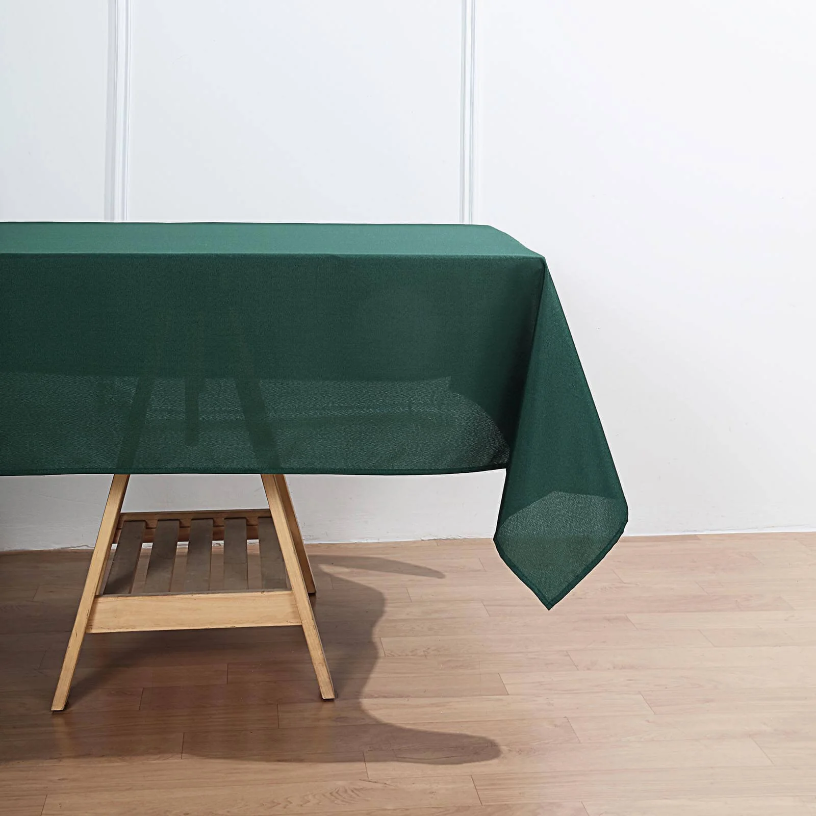 Polyester Rectangle Tablecloth 60"x102" Hunter Emerald Green - Wrinkle-Resistant Finish - Image 7