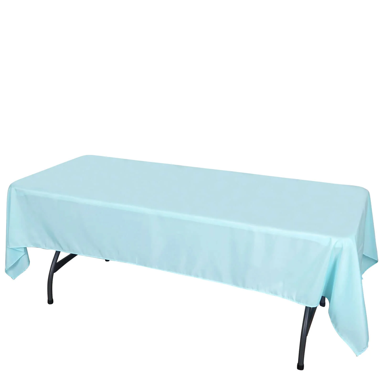 Polyester Rectangle Tablecloth 60"x102" Light Blue - Wrinkle-Resistant Finish - Image 6