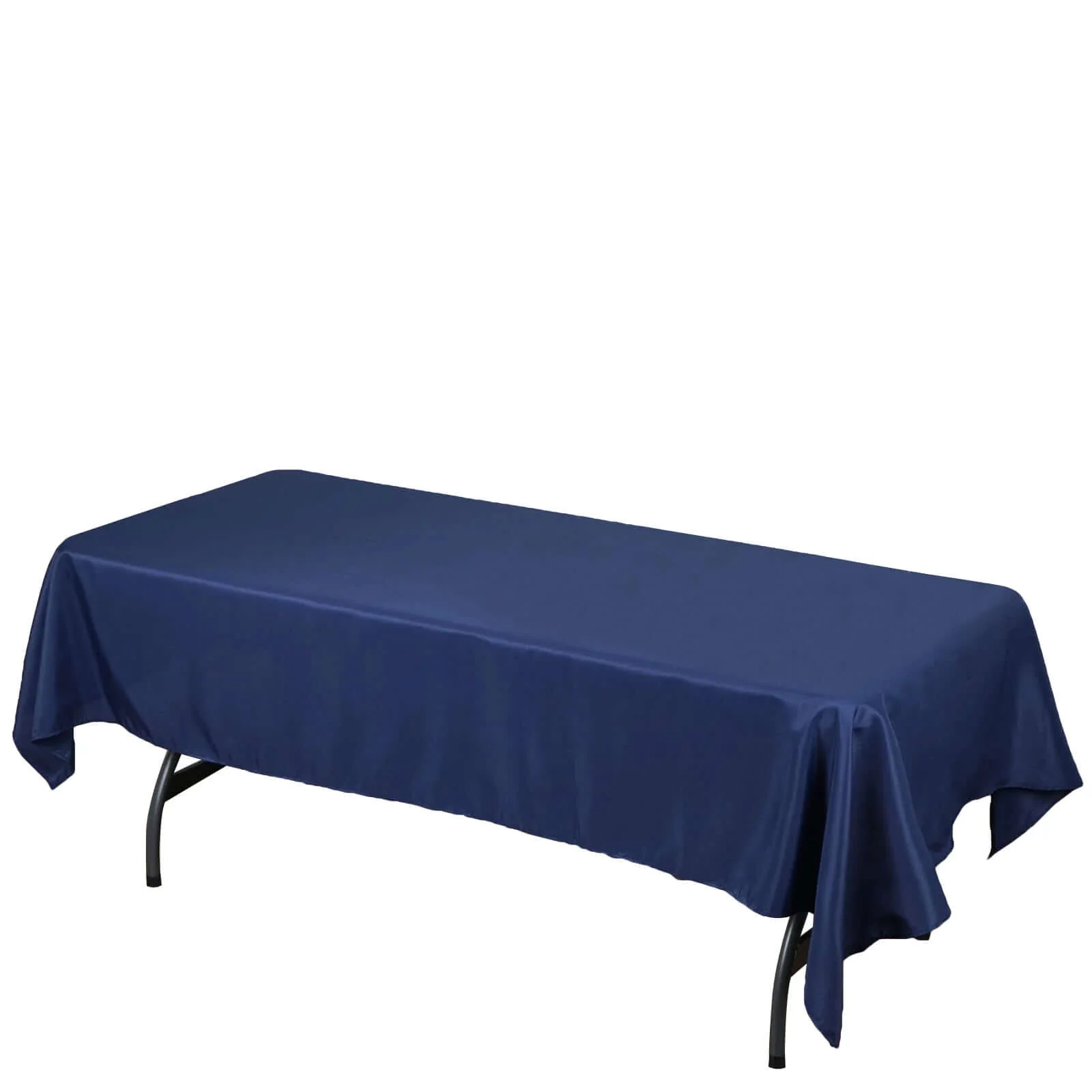 Polyester Rectangle Tablecloth 60"x102" Navy Blue - Wrinkle-Resistant Finish - Image 6