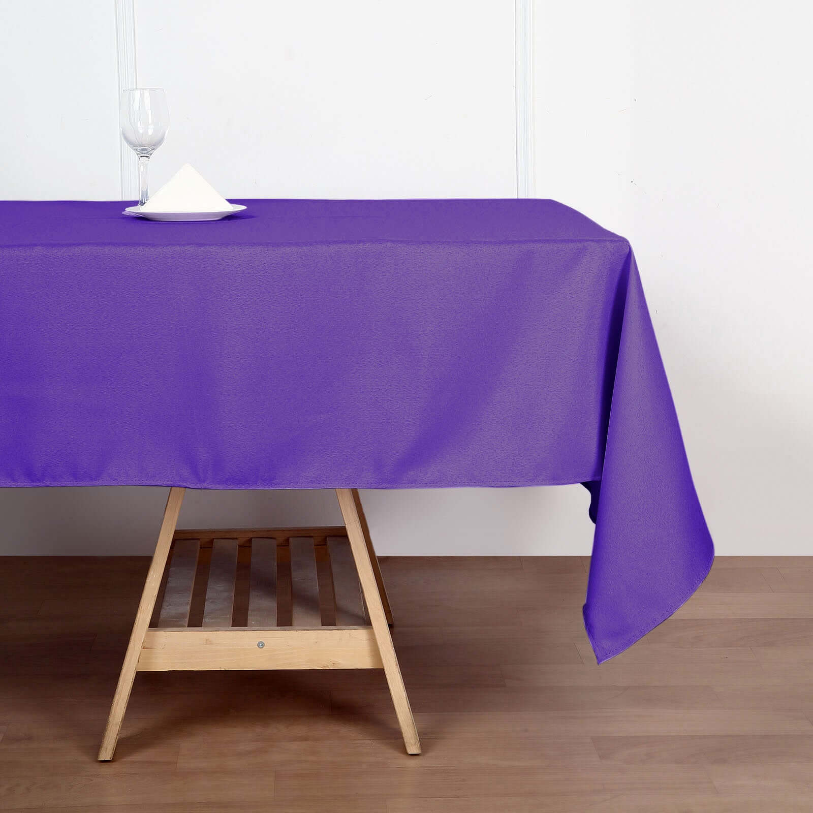Polyester Rectangle Tablecloth 60"x102" Purple - Wrinkle-Resistant Finish - Image 5