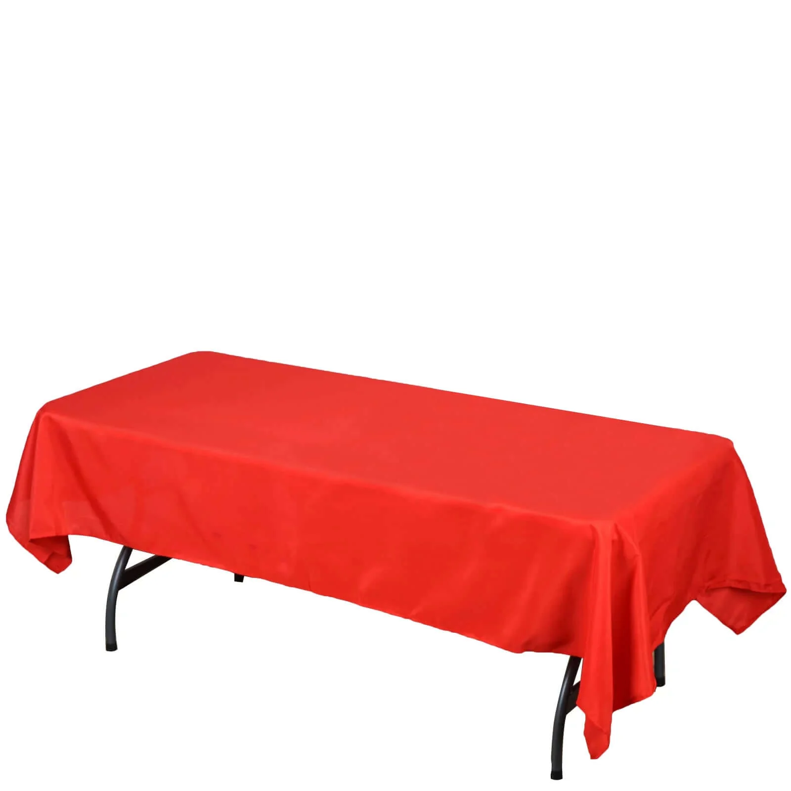Polyester Rectangle Tablecloth 60"x102" Red - Wrinkle-Resistant Finish - Image 5