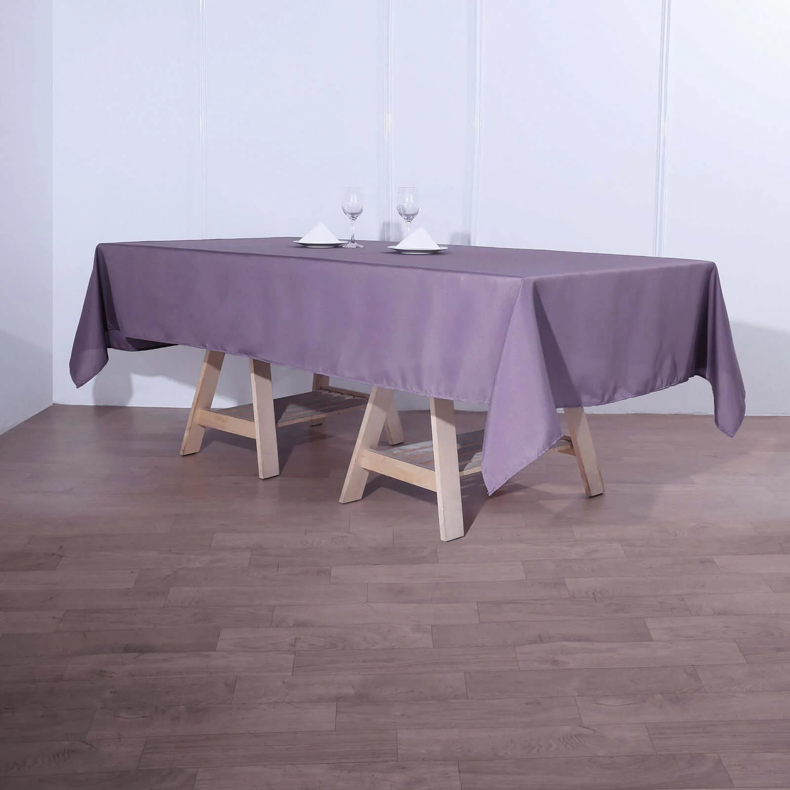 Polyester Rectangle Tablecloth 60"x102" Violet Amethyst - Wrinkle-Resistant Finish