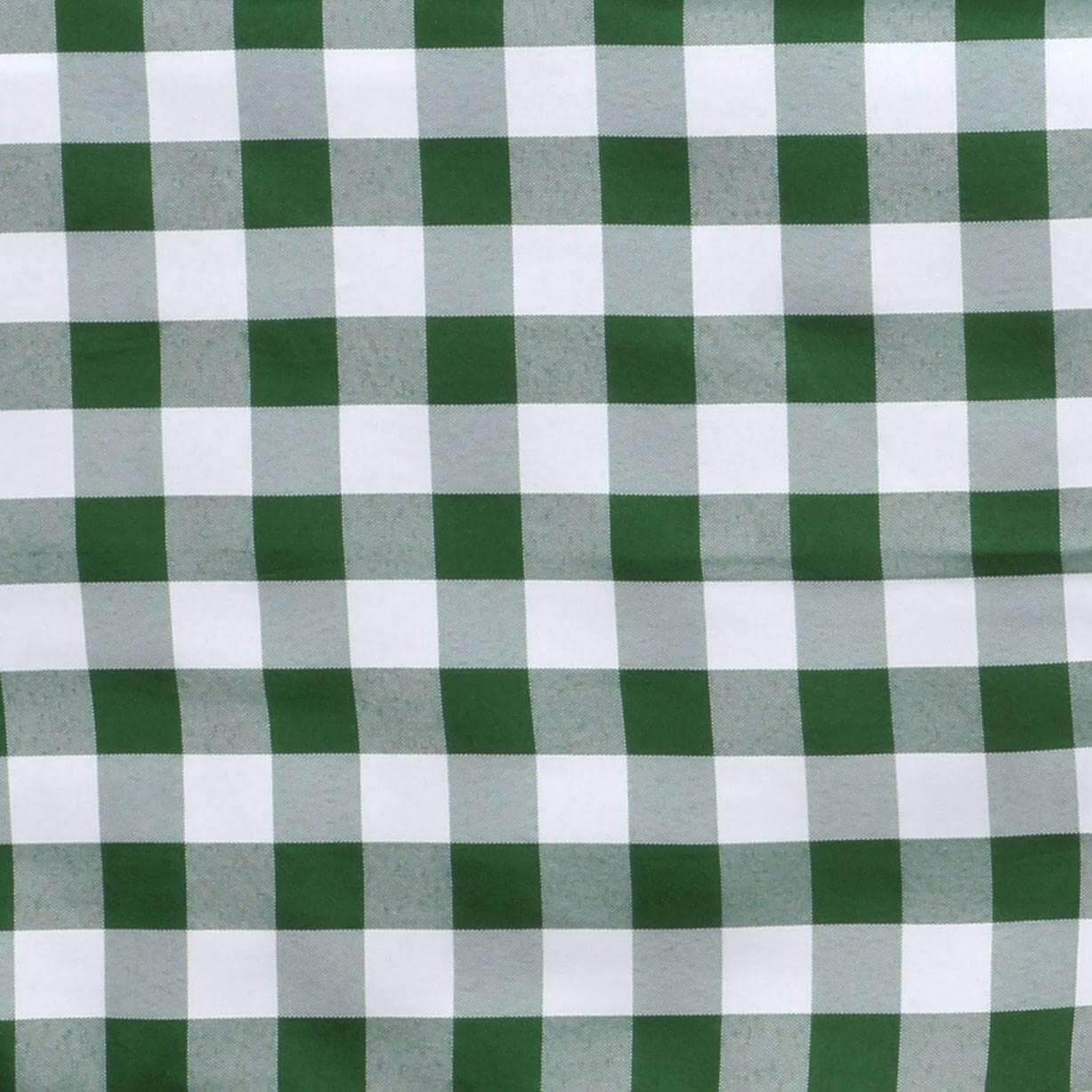 Polyester Rectangle Tablecloth 60"x102" White/Green Checkered Buffalo Plaid Table Cover - Image 6
