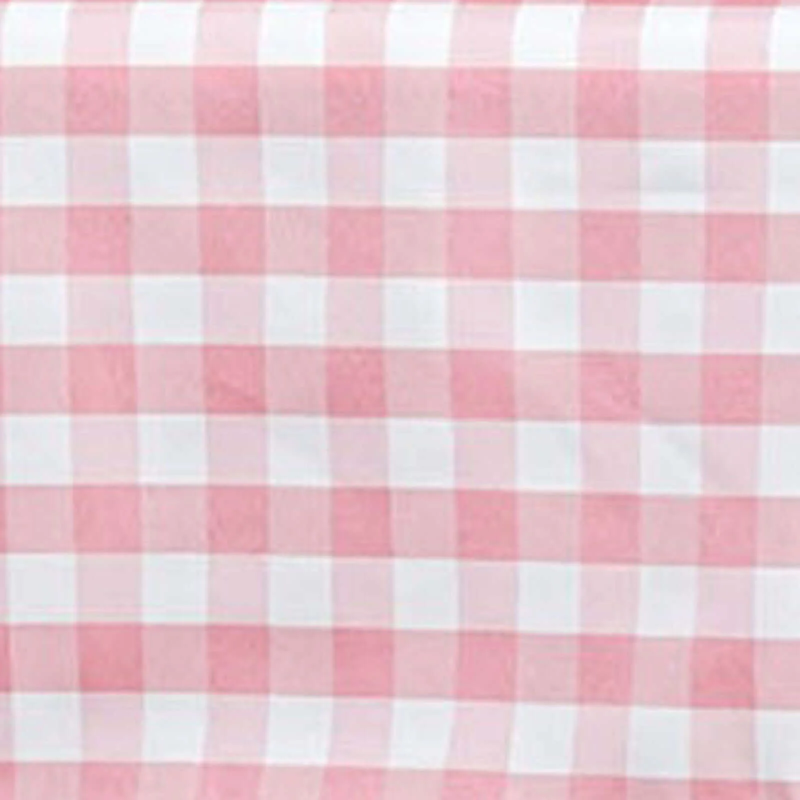 Polyester Rectangle Tablecloth 60"x102" White/Rose Quartz with Checkered Buffalo Plaid Table Cover - Image 3