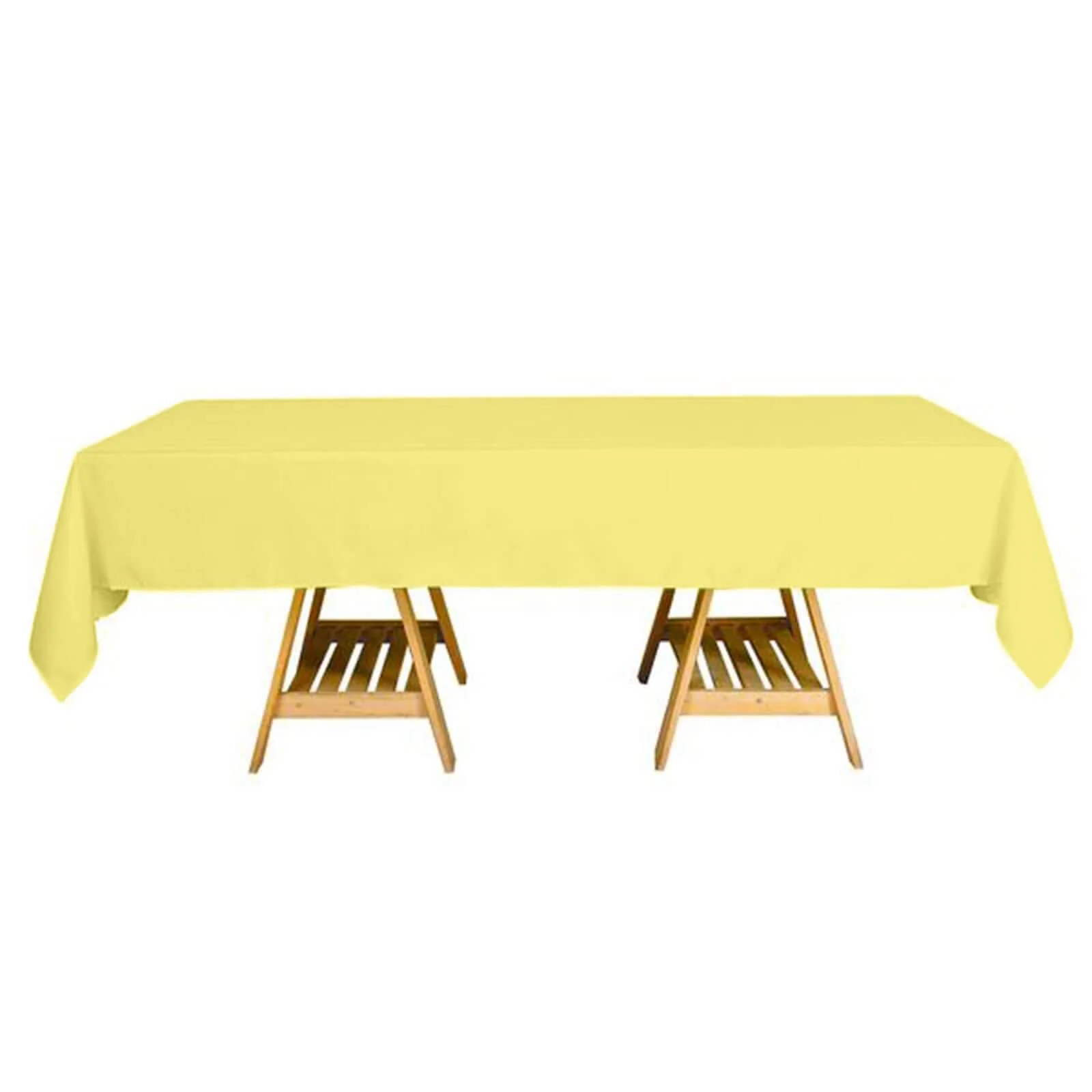 Polyester Rectangle Tablecloth 60"x102" Yellow - Wrinkle-Resistant Finish - Image 5