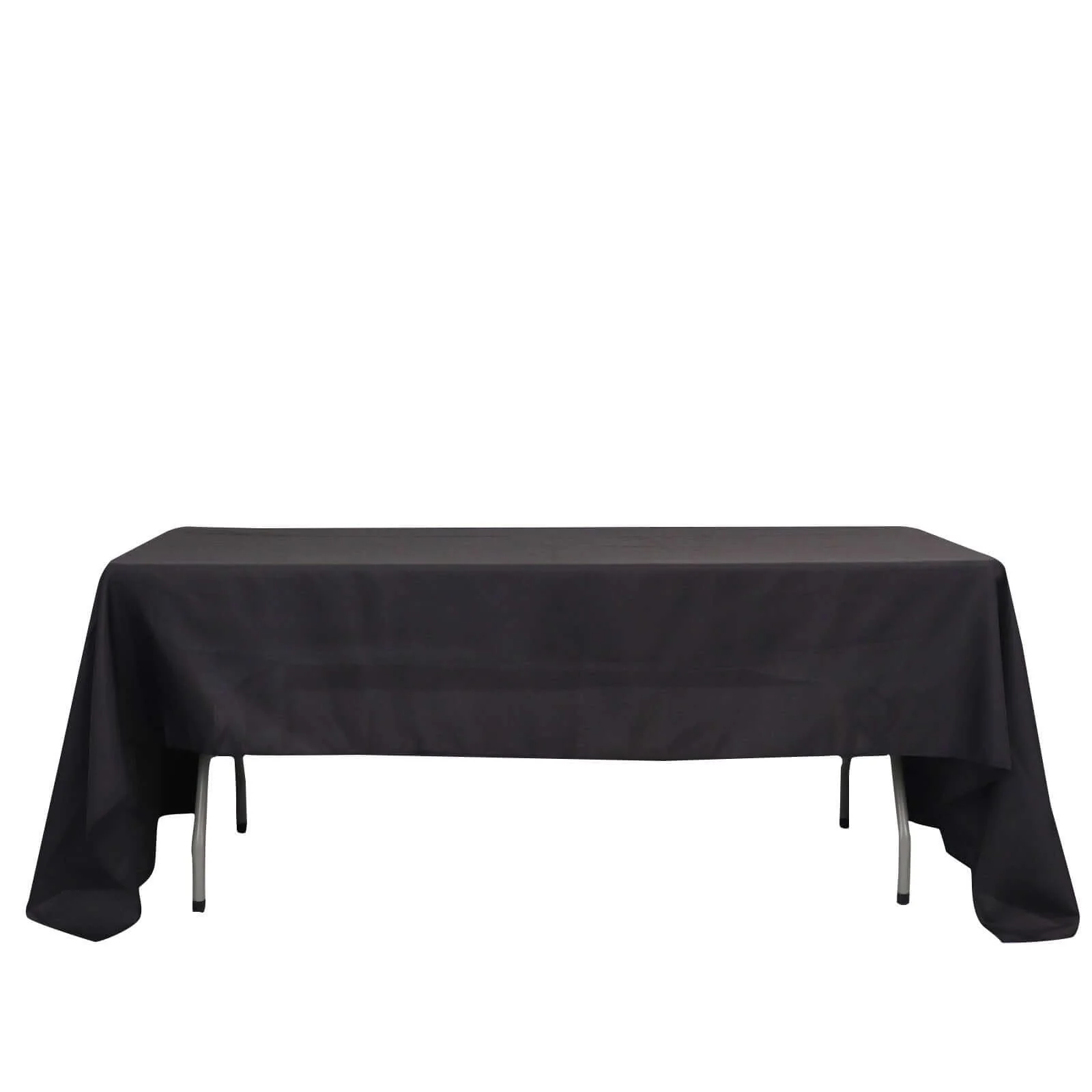 Polyester Rectangle Tablecloth 60"x126" Black - Durable and Wrinkle-Resistant Table Cover for Weddings & Events - Image 6