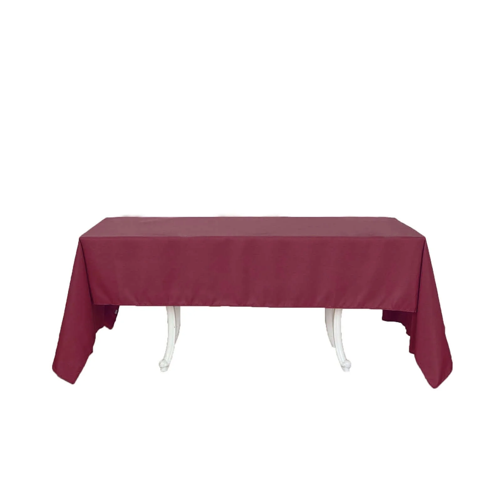 Polyester Rectangle Tablecloth 60"x126" Burgundy - Durable & Wrinkle-Resistant Table Cover - Image 5