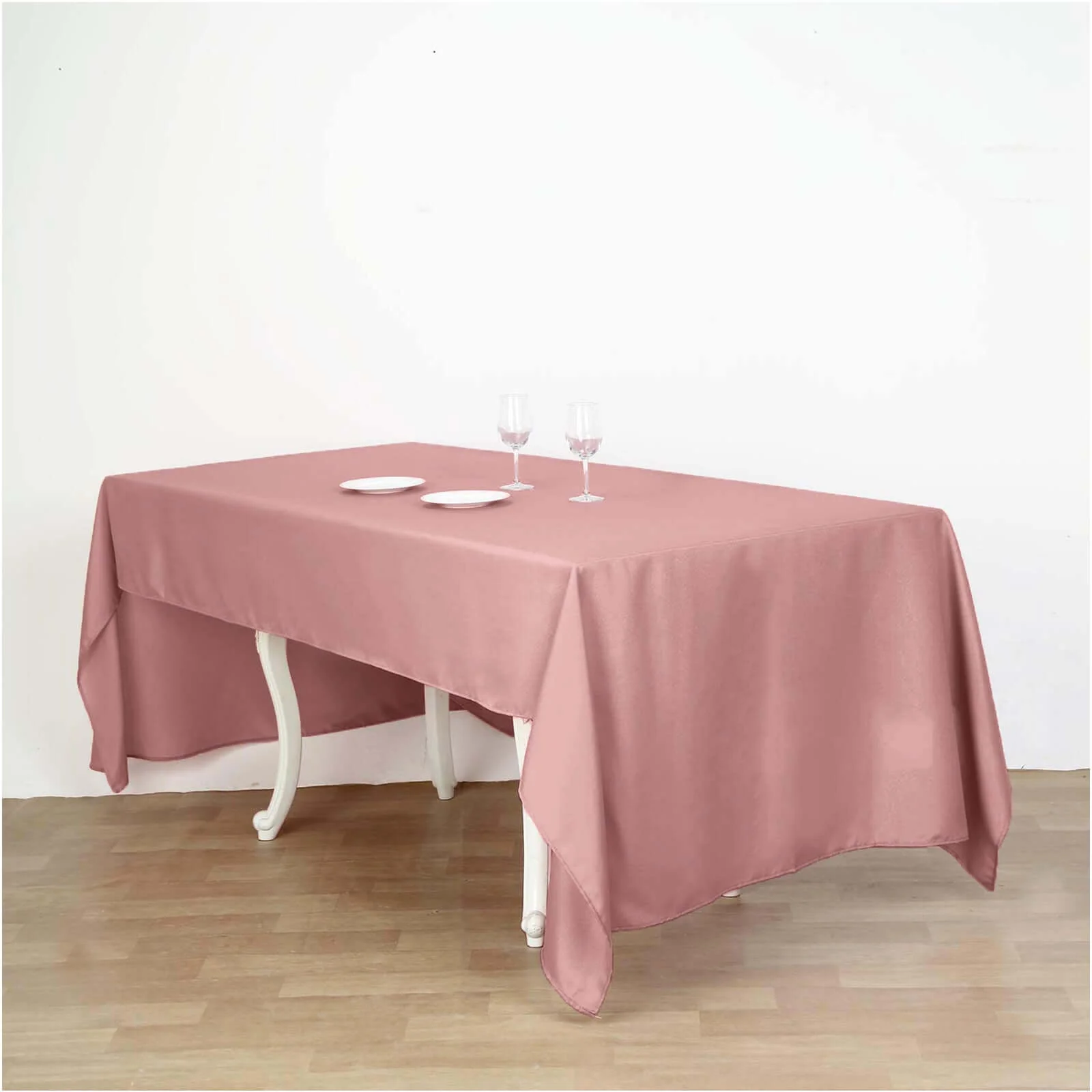 Polyester Rectangle Tablecloth 60"x126" Dusty Rose - Durable & Wrinkle-Resistant Table Cover