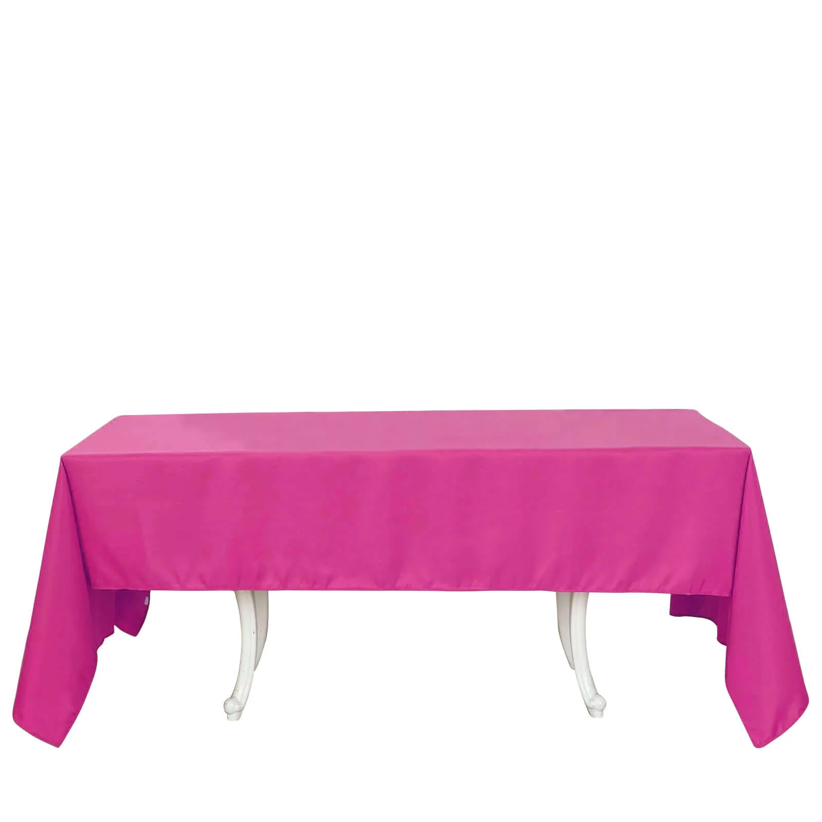 Polyester Rectangle Tablecloth 60"x126" Fuchsia - Durable & Wrinkle-Resistant Table Cover - Image 5