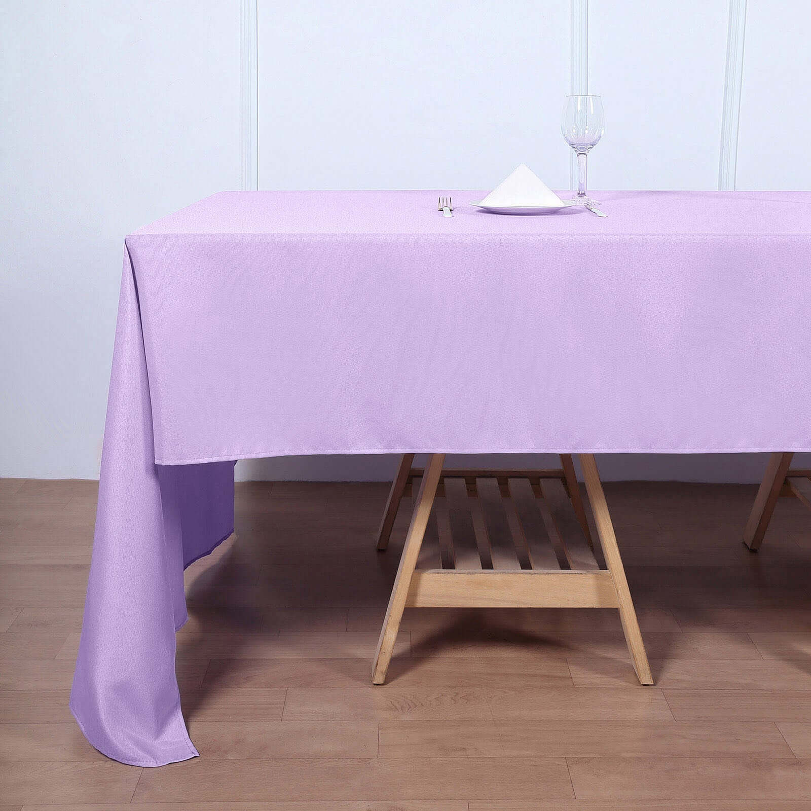 Polyester Rectangle Tablecloth 60"x126" Lavender Lilac - Durable & Wrinkle-Resistant Table Cover - Image 5