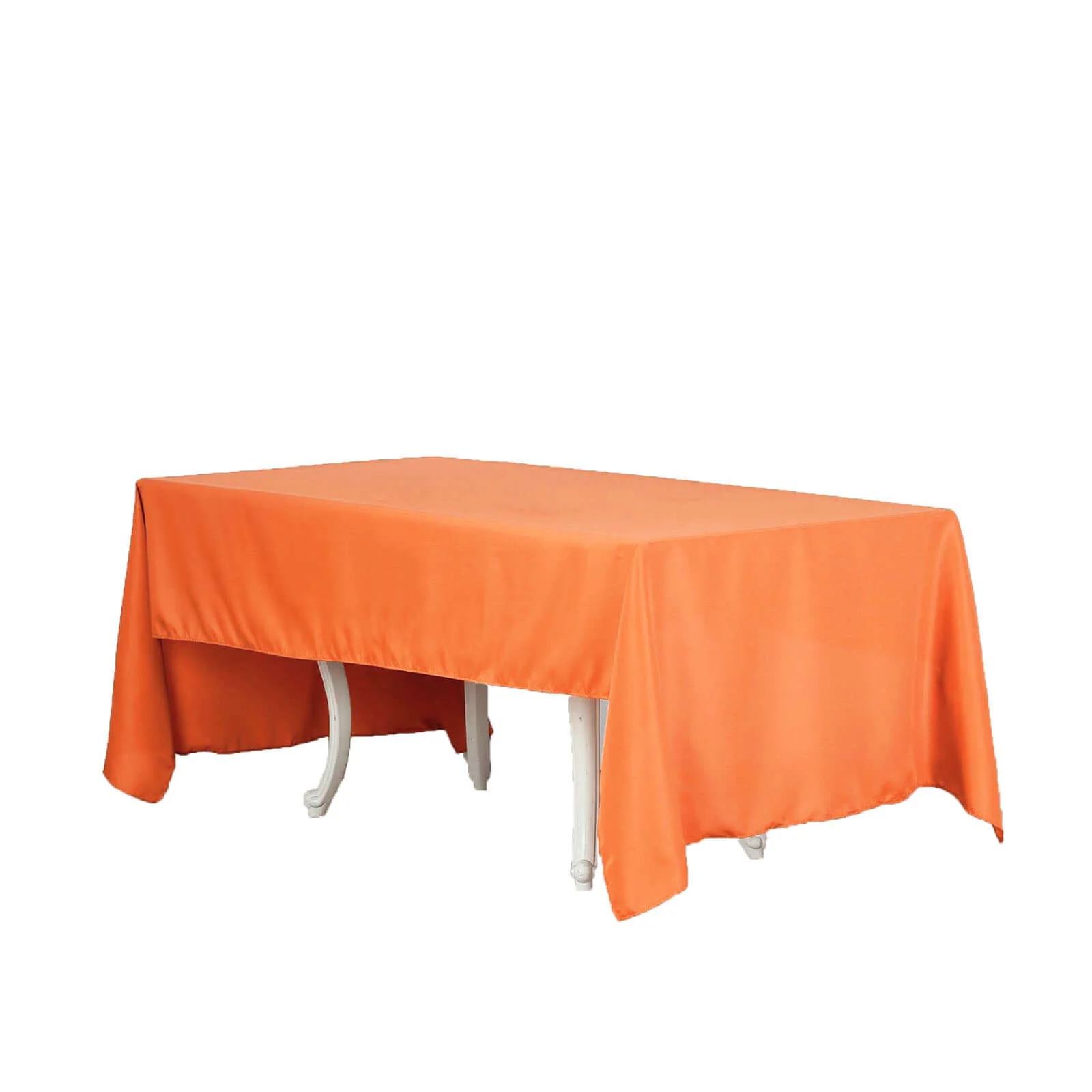 Polyester Rectangle Tablecloth 60"x126" Orange - Durable & Wrinkle-Resistant Table Cover - Image 6