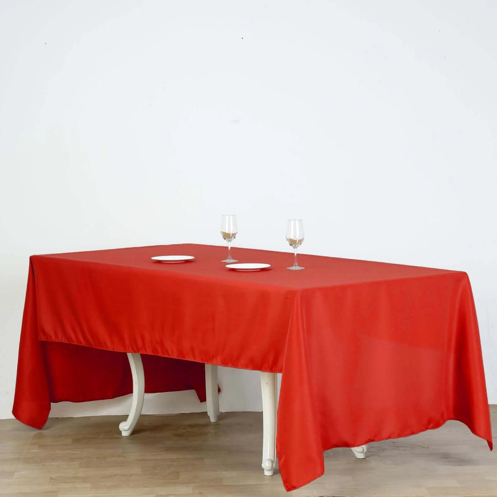 Polyester Rectangle Tablecloth 60"x126" Red - Durable & Wrinkle-Resistant Table Cover - Image 4