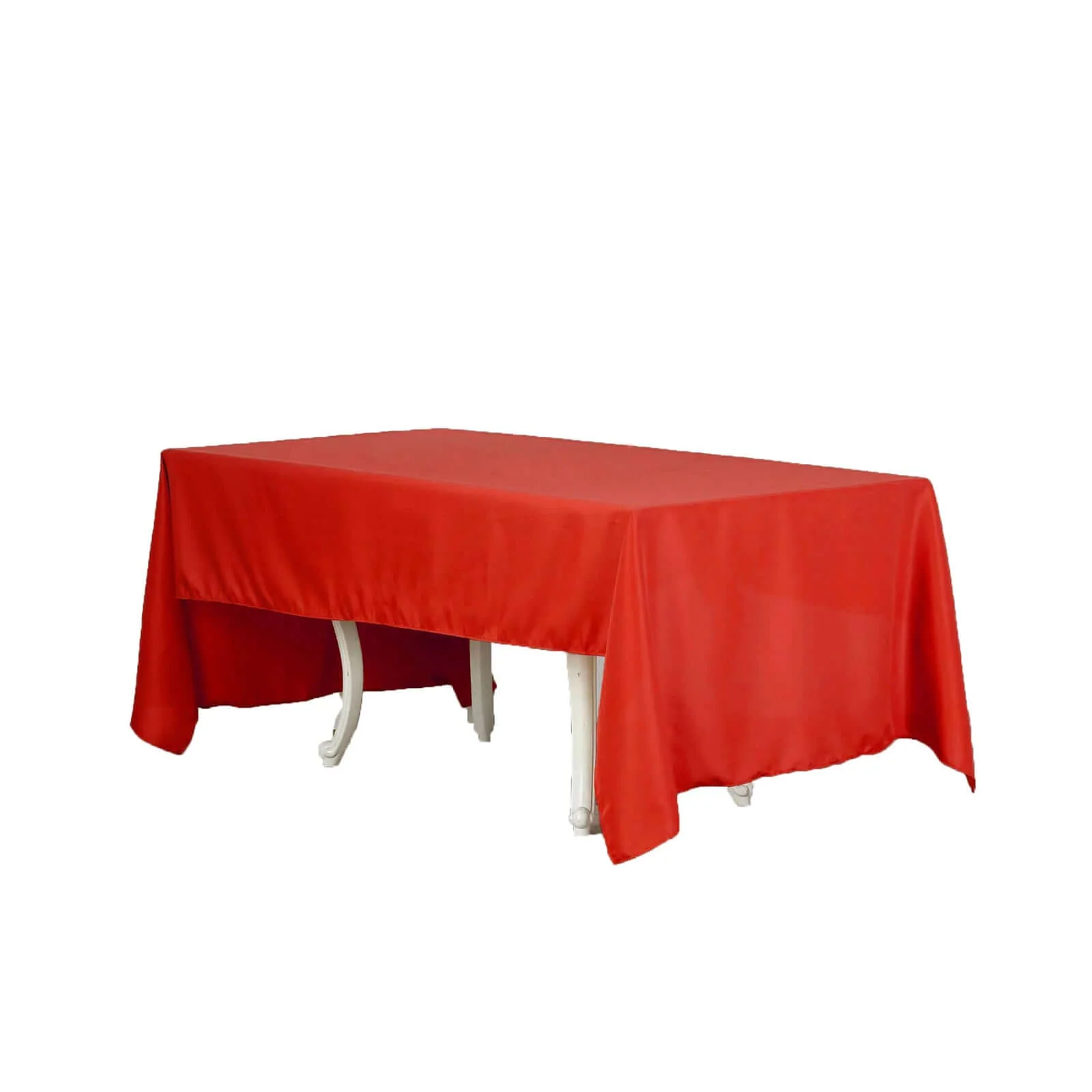 Polyester Rectangle Tablecloth 60"x126" Red - Durable & Wrinkle-Resistant Table Cover - Image 5