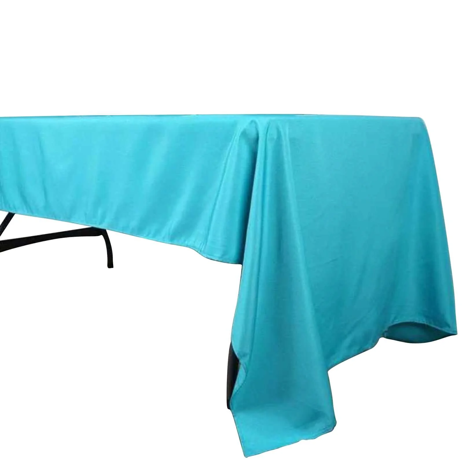 Polyester Rectangle Tablecloth 60"x126" Turquoise - Durable & Wrinkle-Resistant Table Cover - Image 6