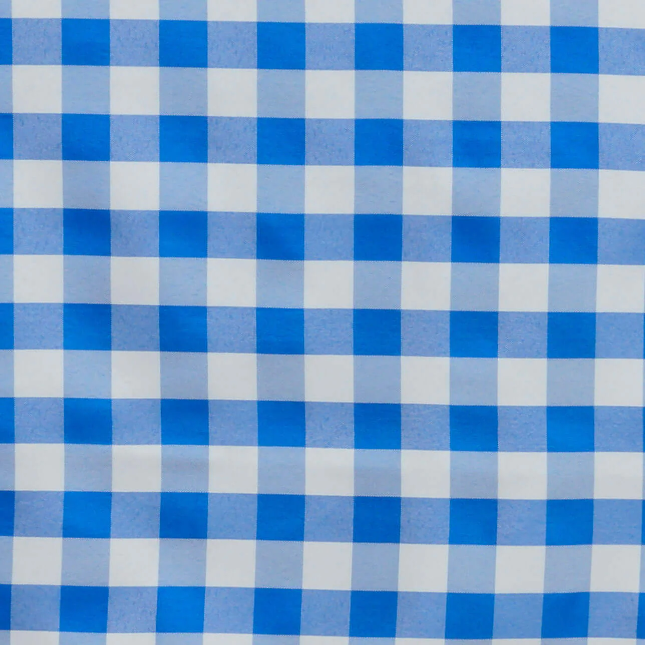 Polyester Rectangle Tablecloth 60"x126" White/Blue Checkered Buffalo Plaid Table Cover - Image 6