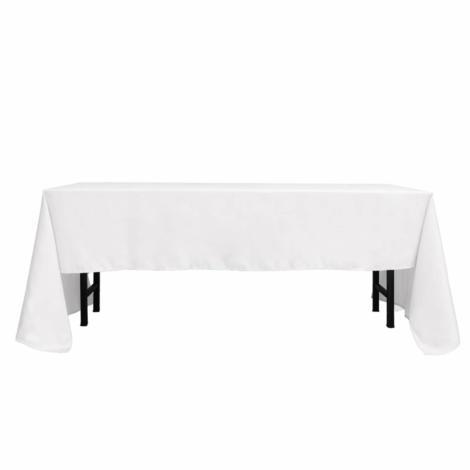 Polyester Rectangle Tablecloth 60"x126" White - Durable and Wrinkle-Resistant Table Cover for Weddings & Events - Image 6