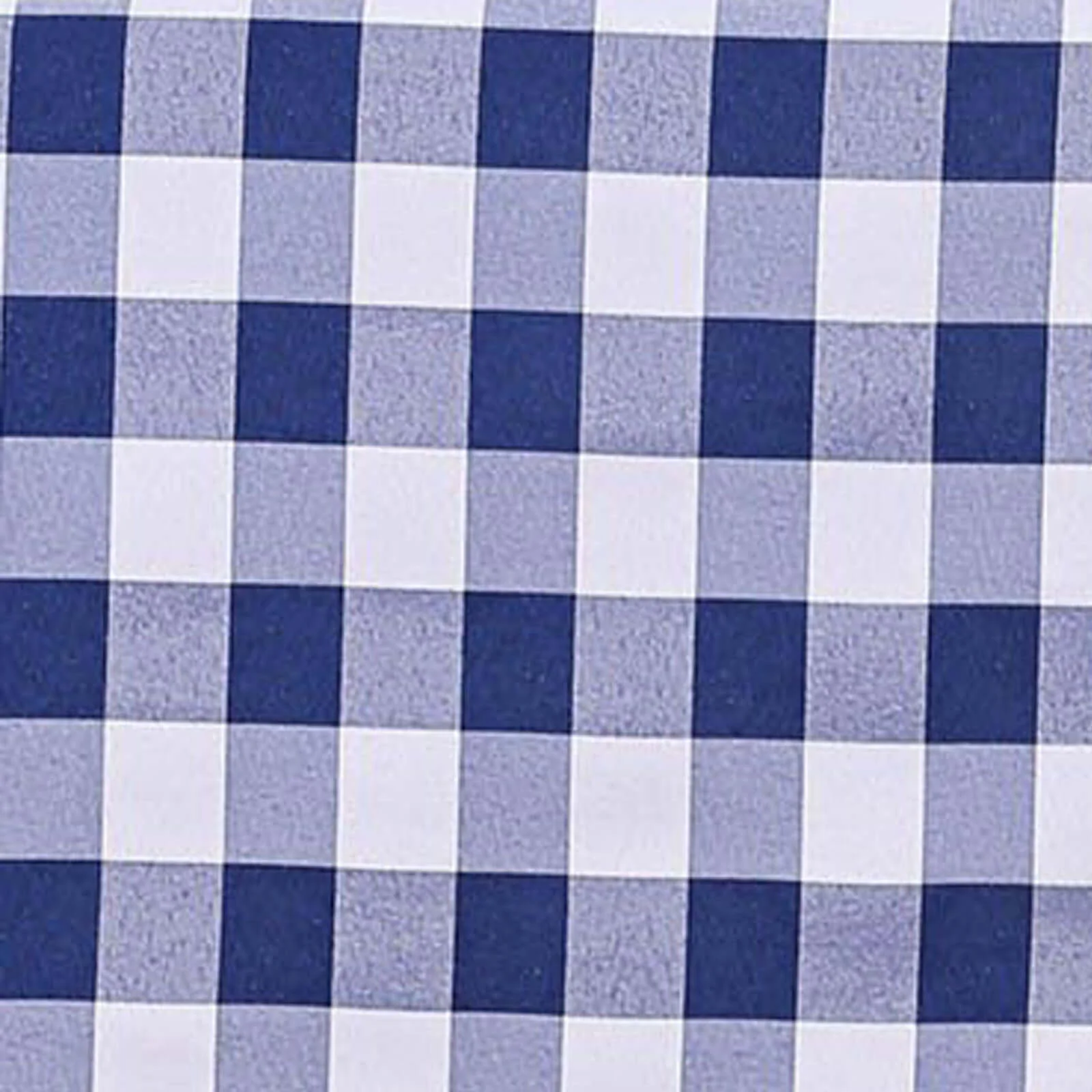 Polyester Rectangle Tablecloth 60"x126" White/Navy Blue Checkered Buffalo Plaid Table Cover - Image 7