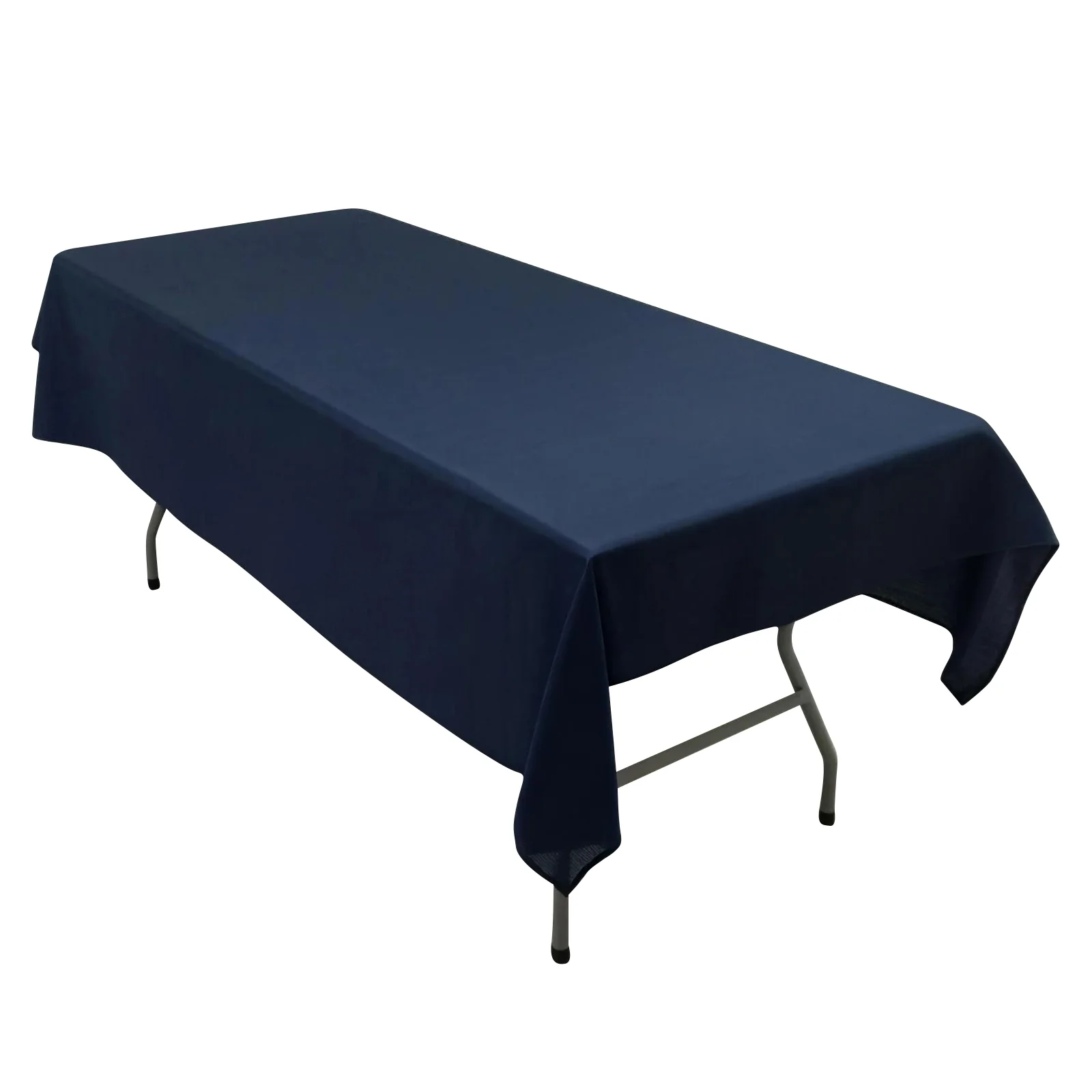 Navy Blue Polyester Rectangle Tablecloth 60"×84" – Wrinkle-Resistant, Durable Party / Event Table Cover - Image 3