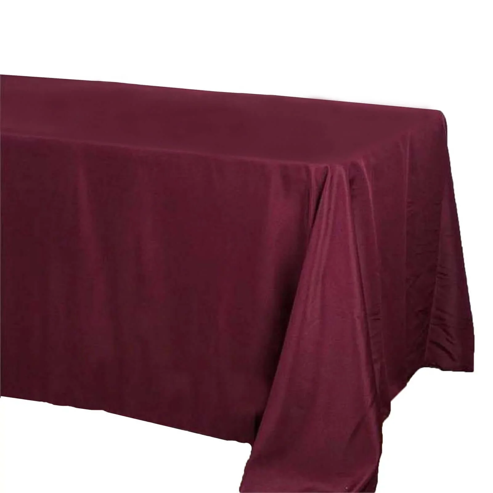 Polyester Rectangle Tablecloth 72"x120" Burgundy with Wrinkle-Resistant Finish - Reusable Table Cover - Image 5