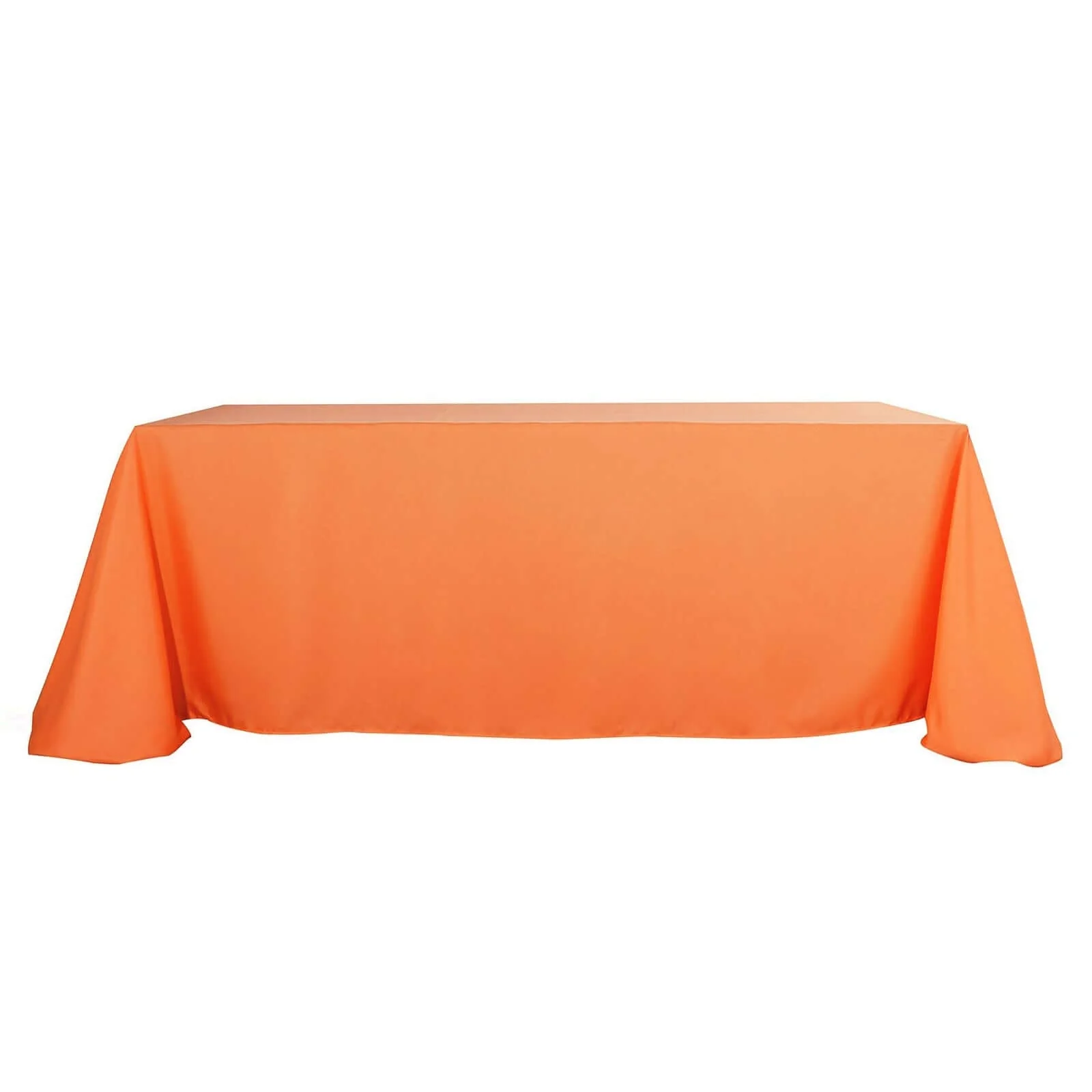 Polyester Rectangle Tablecloth 72"x120" Orange with Wrinkle-Resistant Finish - Reusable Table Cover - Image 6