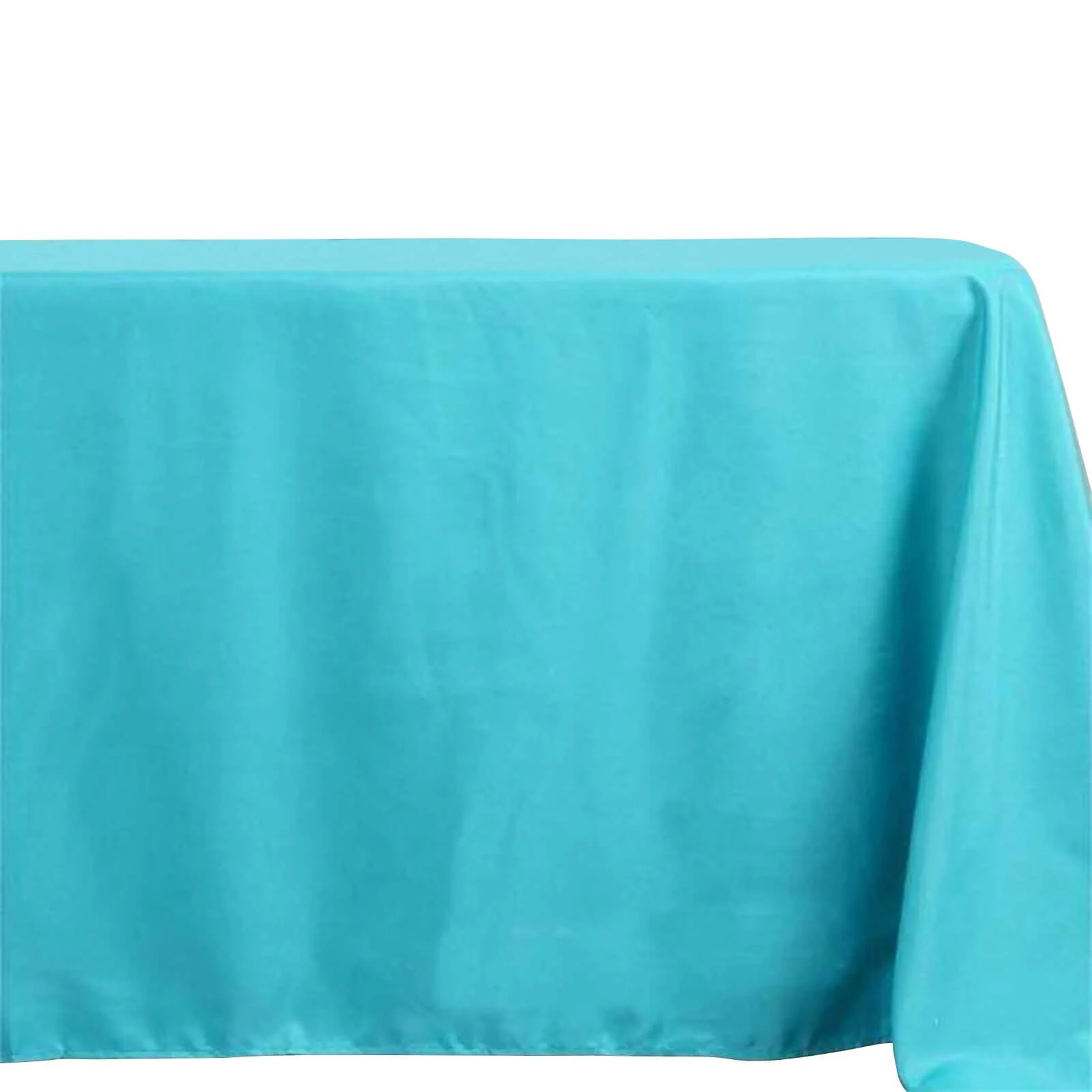 Polyester Rectangle Tablecloth 72"x120" Turquoise with Wrinkle-Resistant Finish - Reusable Table Cover - Image 7