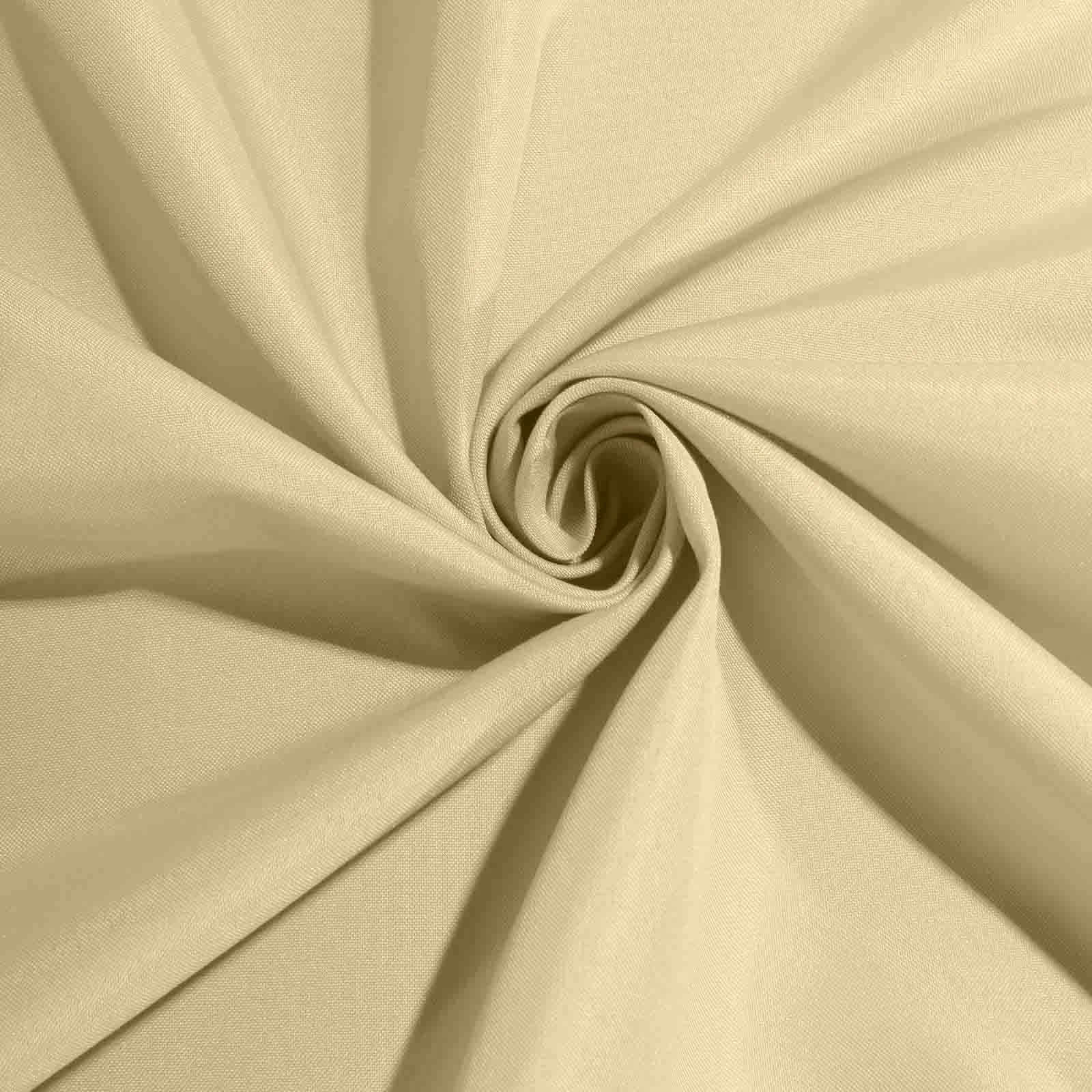 Polyester Rectangle Tablecloth 90"x132" Champagne with Seamless Finish - Image 8