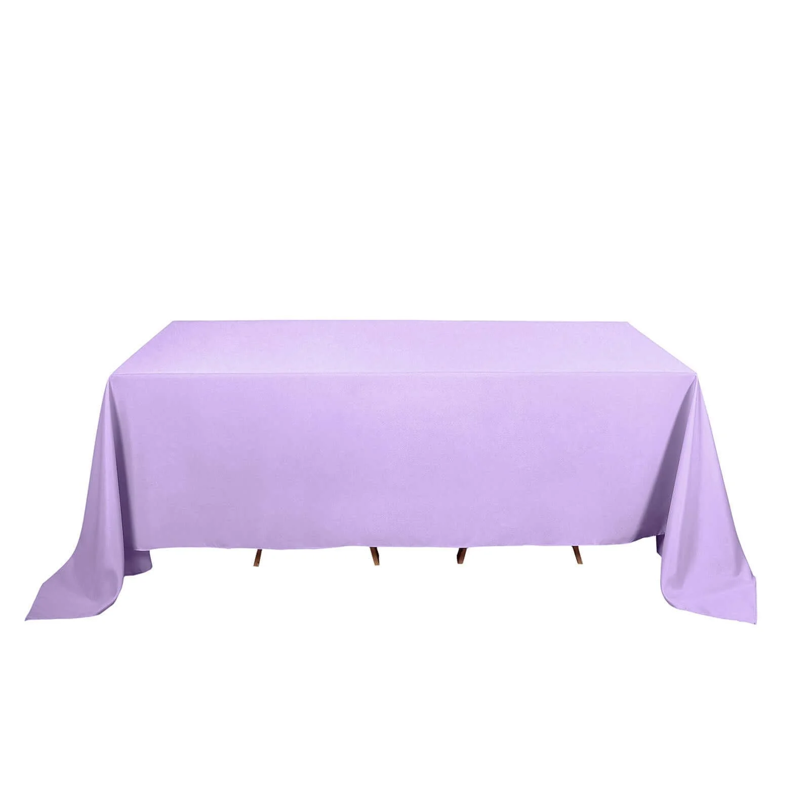 Polyester Rectangle Tablecloth 90"x132" Lavender Lilac with Seamless Finish - Image 6