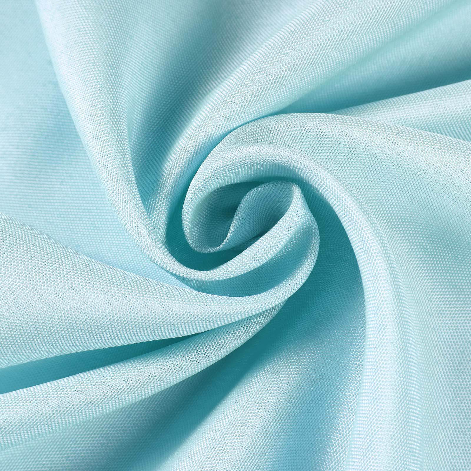 Polyester Rectangle Tablecloth 90"x132" Light Blue with Seamless Finish - Image 8