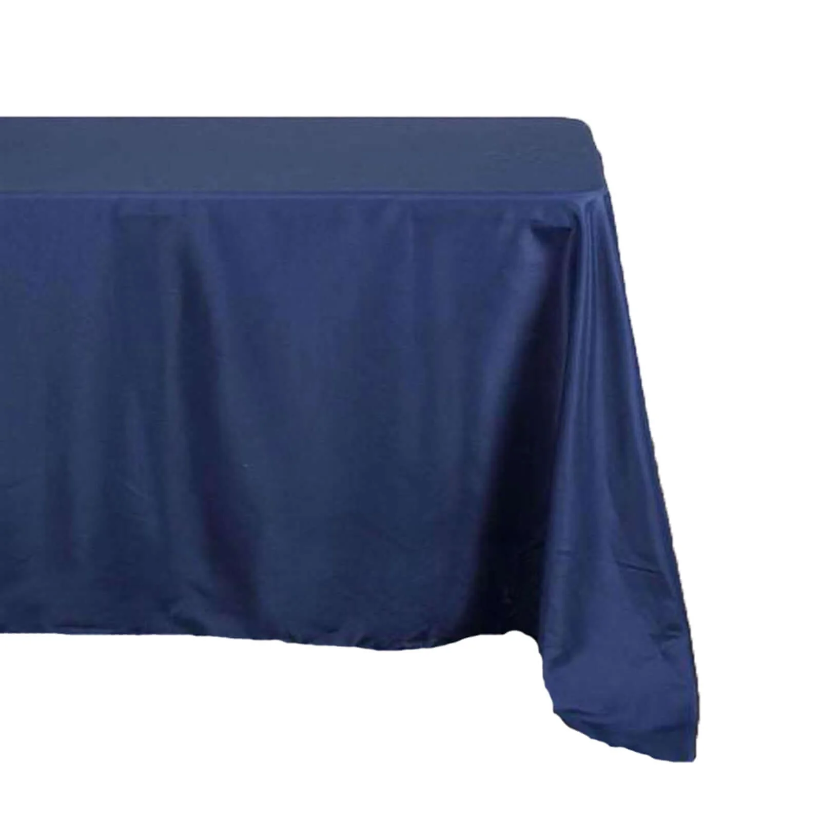 Polyester Rectangle Tablecloth 90"x132" Navy Blue with Seamless Finish - Image 6
