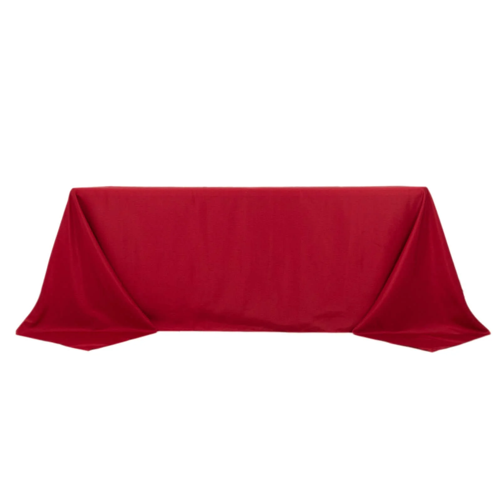 Polyester Rectangle Tablecloth 90"x132" Wine with Seamless Finish - Image 5