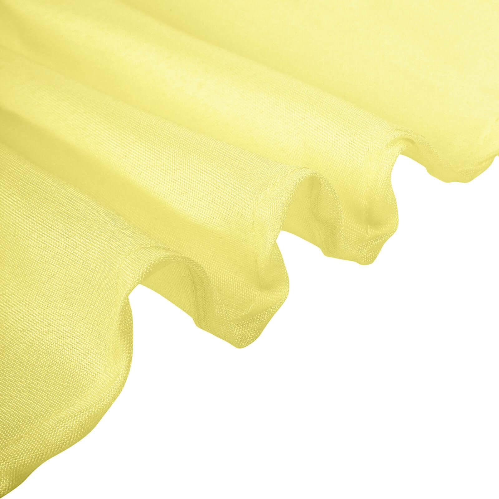Polyester Rectangle Tablecloth 90"x132" Yellow with Seamless Finish - Image 8