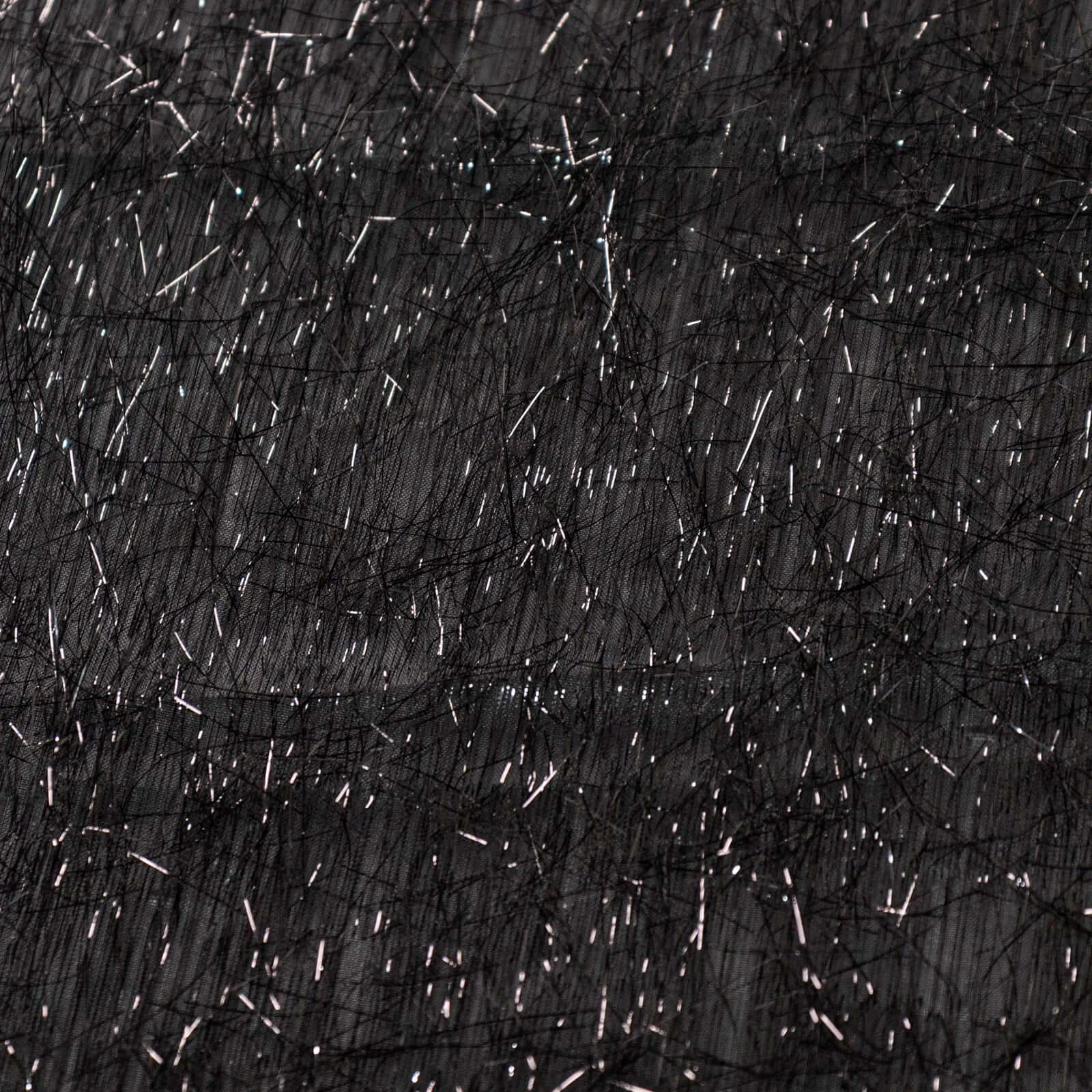 Polyester Rectangle Tablecloth 90"x156" Black Metallic Fringe Shag Tinsel Table Cover - Image 13
