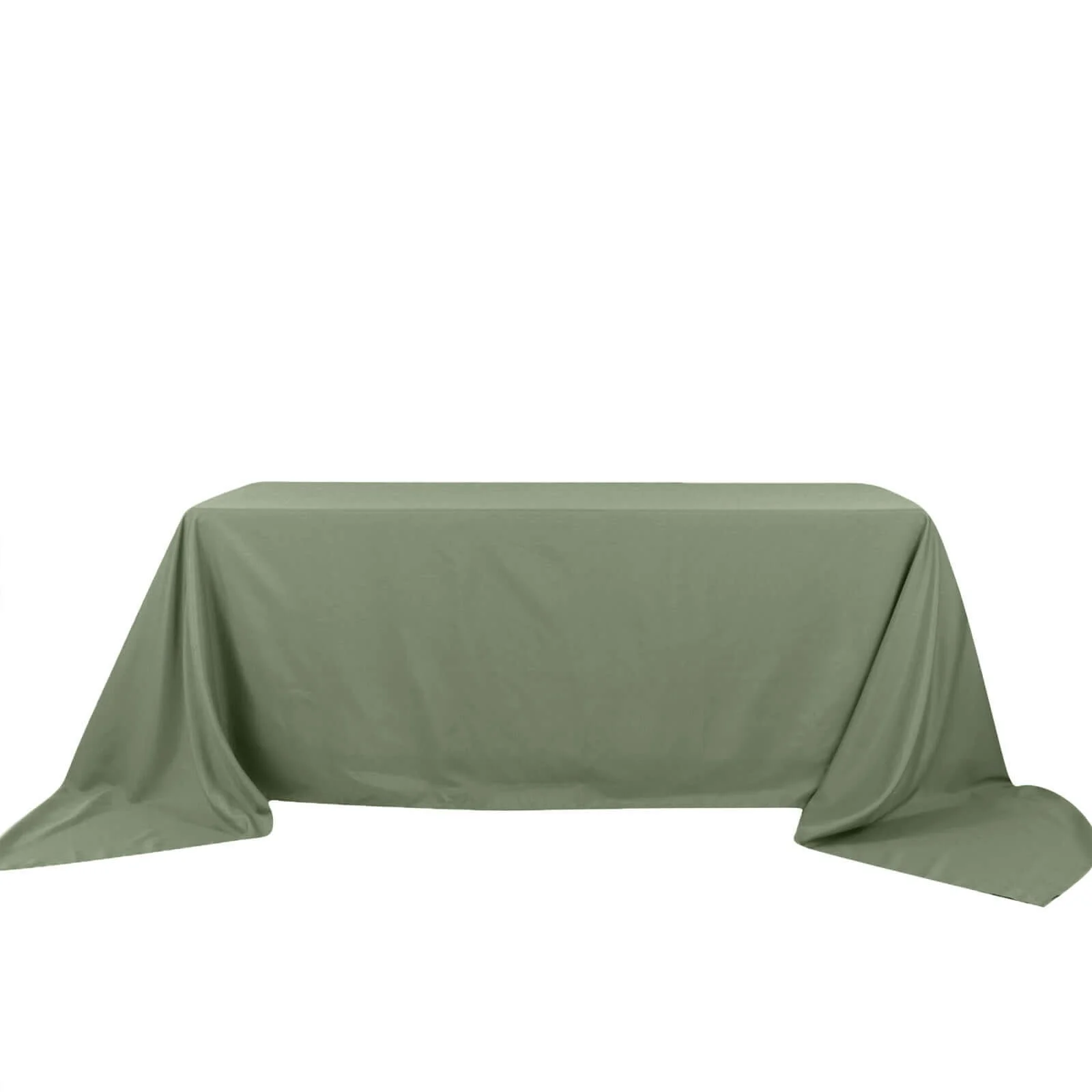 Polyester Rectangle Tablecloth 90"x156" Dusty Sage Green with Seamless Finish - Image 6