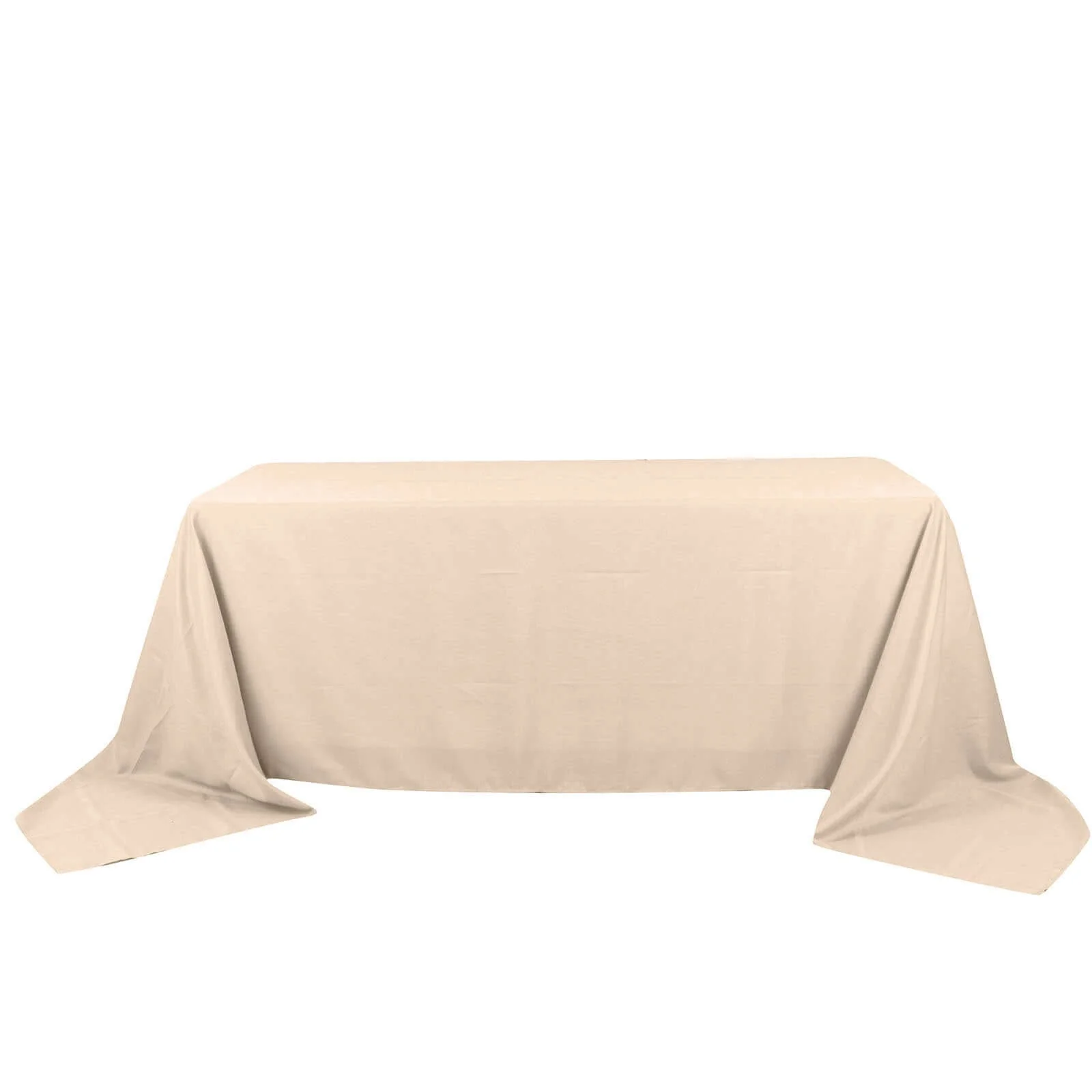 Polyester Rectangle Tablecloth 90"x156" Nude with Seamless Finish - Image 6