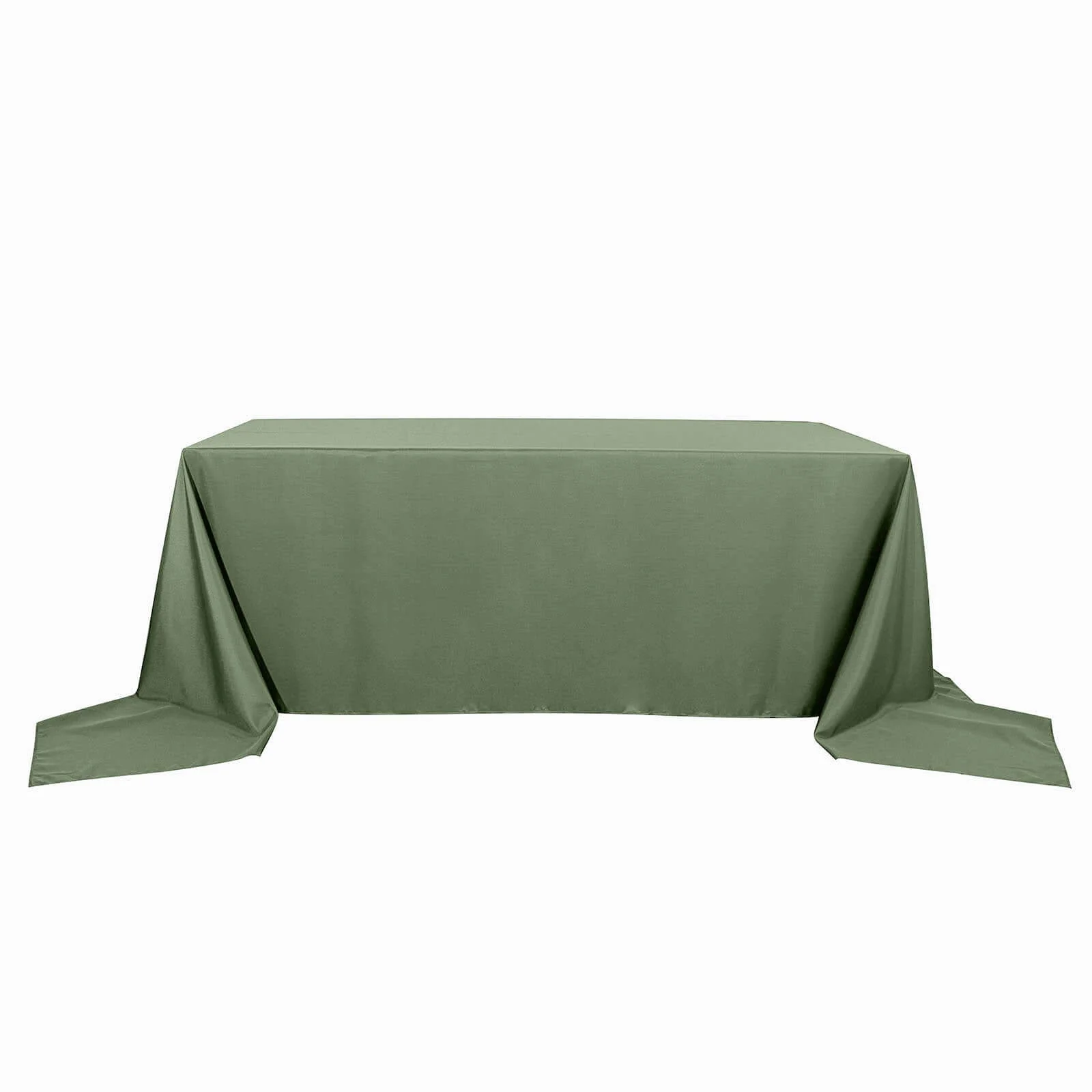 Polyester Rectangle Tablecloth 90"x156" Olive Green with Seamless Finish - Image 6