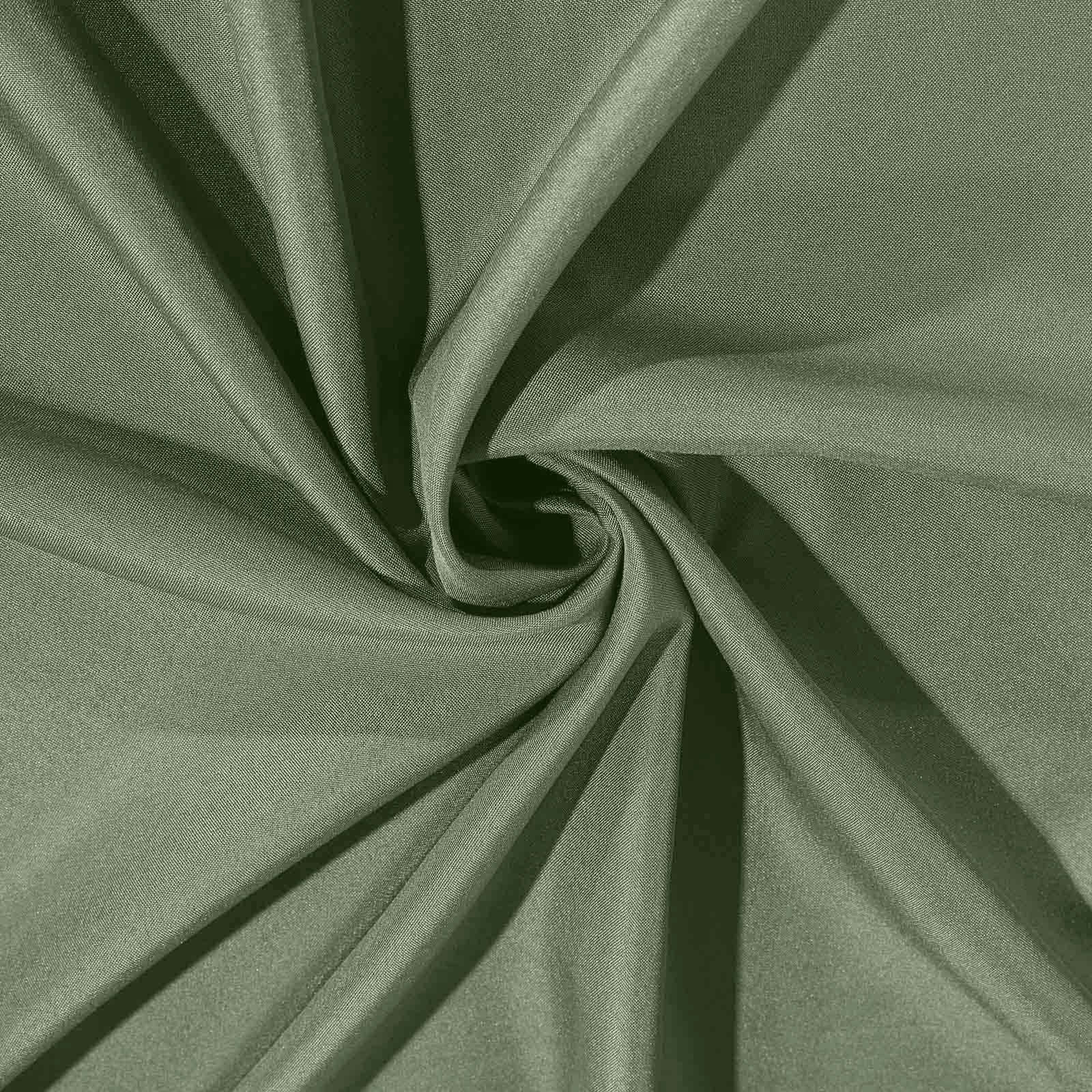 Polyester Rectangle Tablecloth 90"x156" Olive Green with Seamless Finish - Image 7