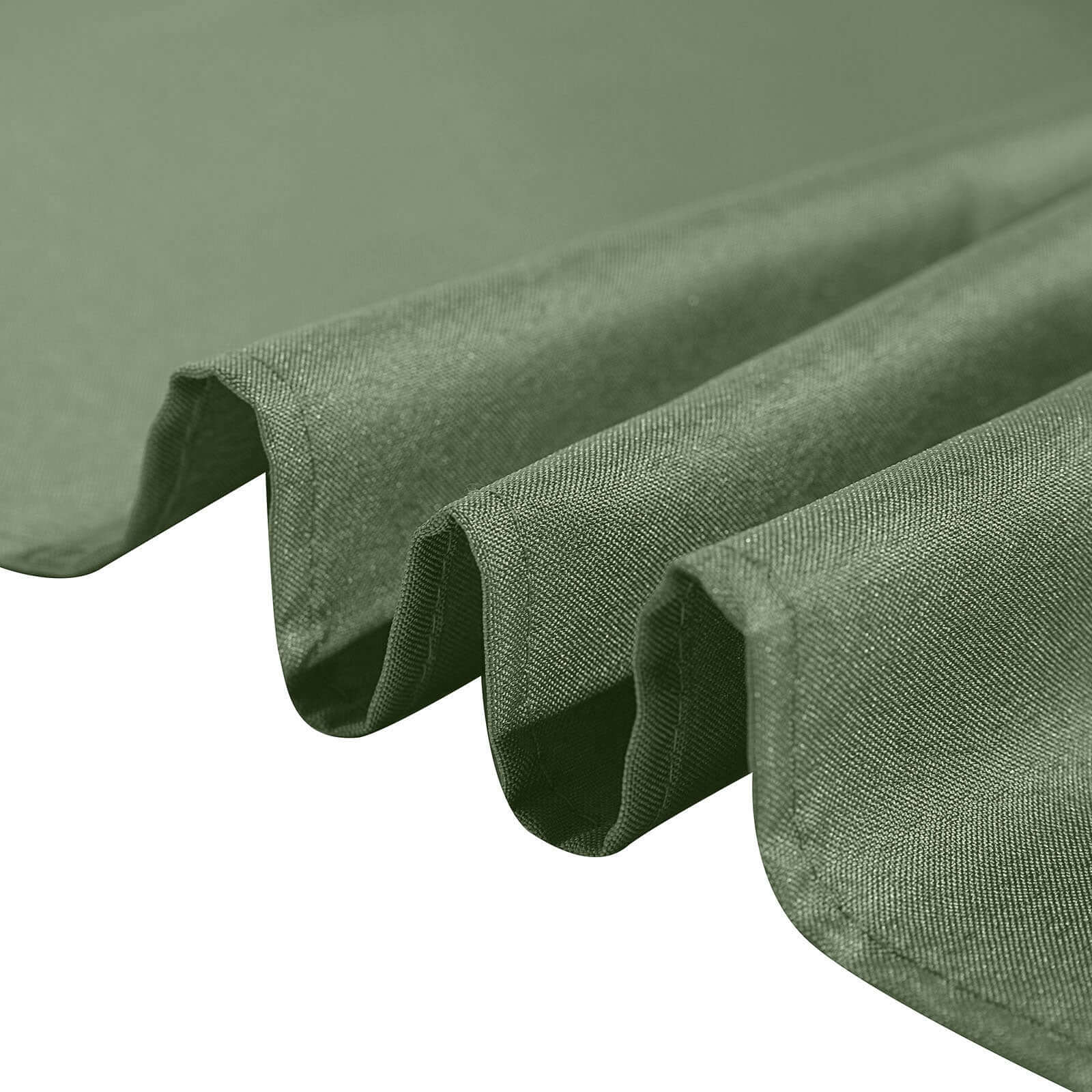 Polyester Rectangle Tablecloth 90"x156" Olive Green with Seamless Finish - Image 8