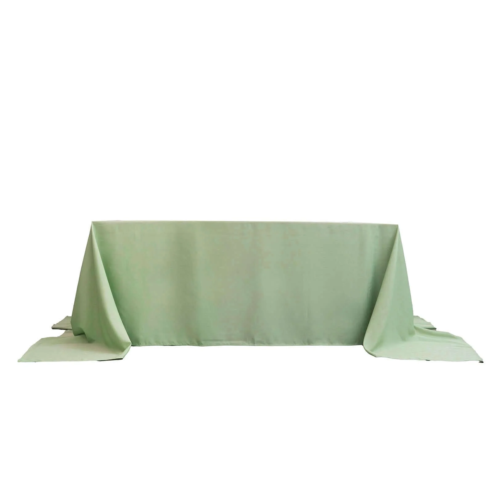Polyester Rectangle Tablecloth 90"x156" Sage Green with Seamless Finish - Image 6