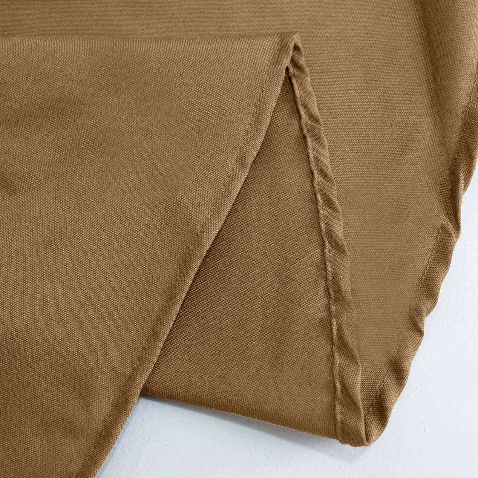 Polyester Rectangle Tablecloth 90"x156" Taupe with Seamless Finish - Image 15