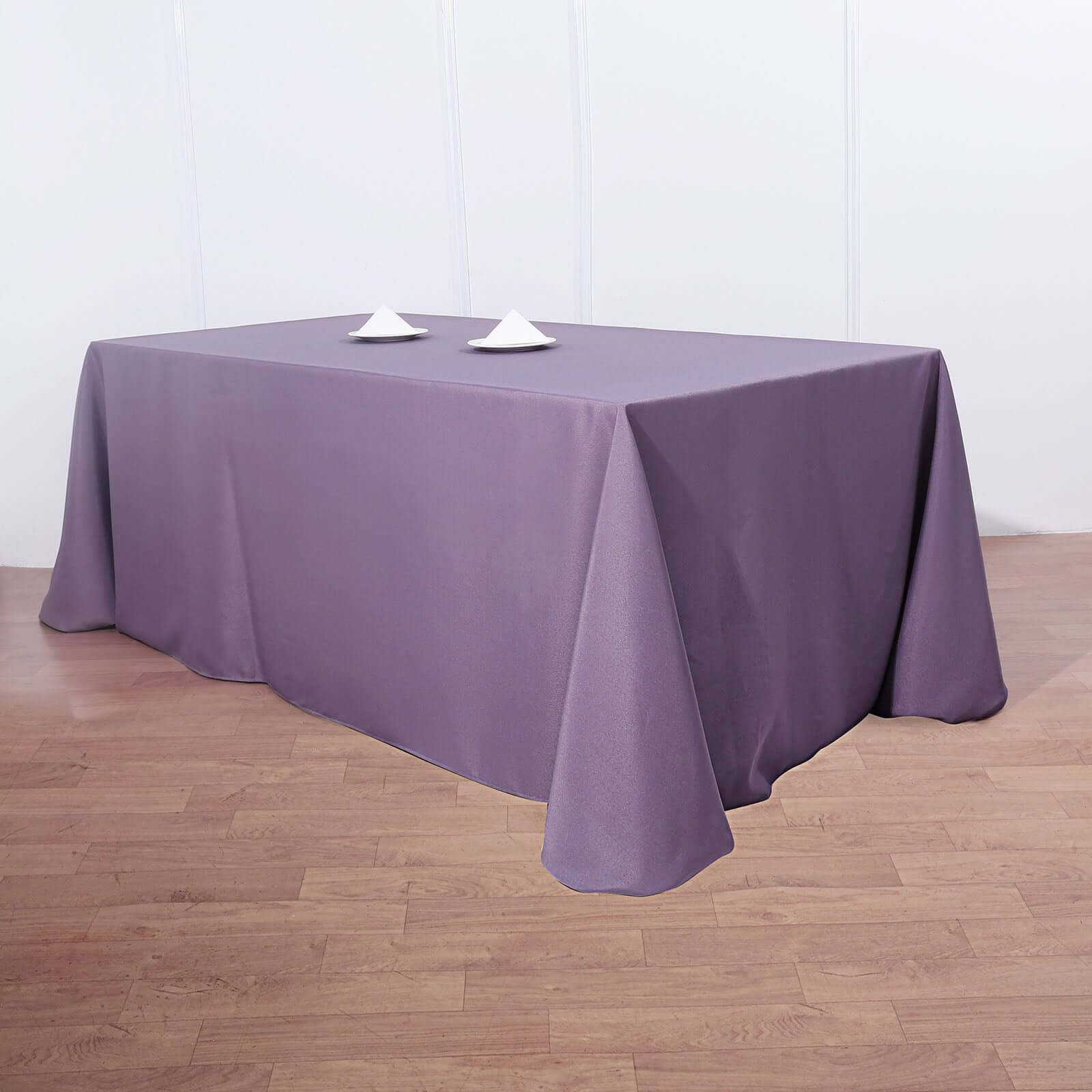 Polyester Rectangle Tablecloth 90"x156" Violet Amethyst with Seamless Finish - Image 3
