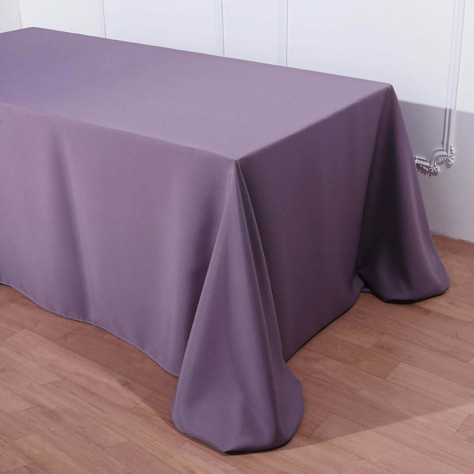 Polyester Rectangle Tablecloth 90"x156" Violet Amethyst with Seamless Finish - Image 7