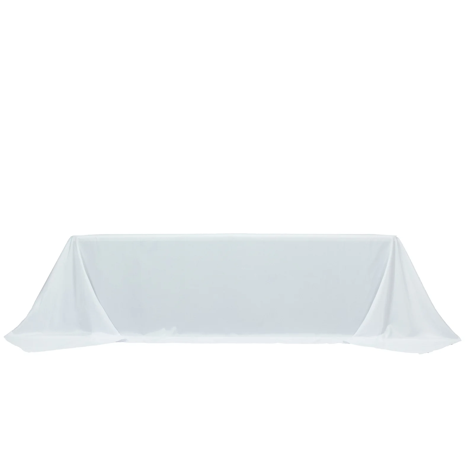 Polyester Rectangular King Tablecloth – 108" x 156" Extra-Wide White, Wrinkle-Resistant Banquet Linen for Catering, Events & 8ft Tables - Image 2